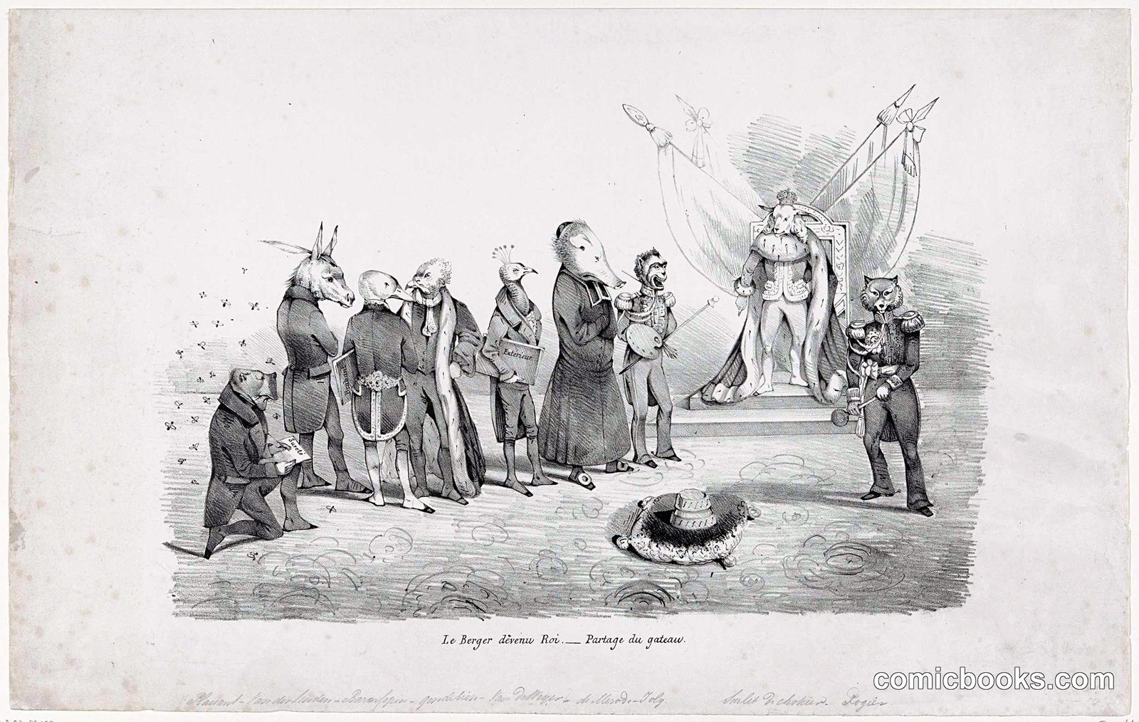 Le Berger dévenu Roi — Partage du gâteau (The Shepherd Become King — Dividing the Cake)