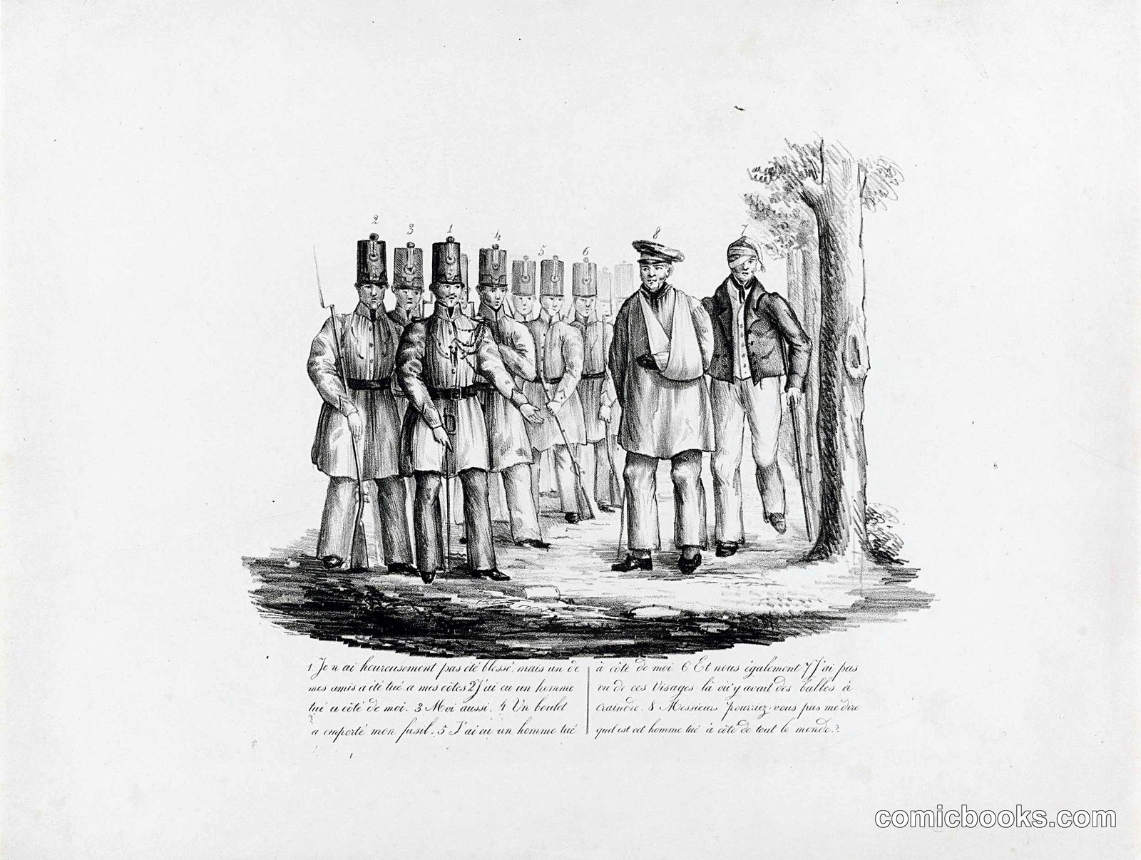Dutch Political Print on Belgian Cowardice