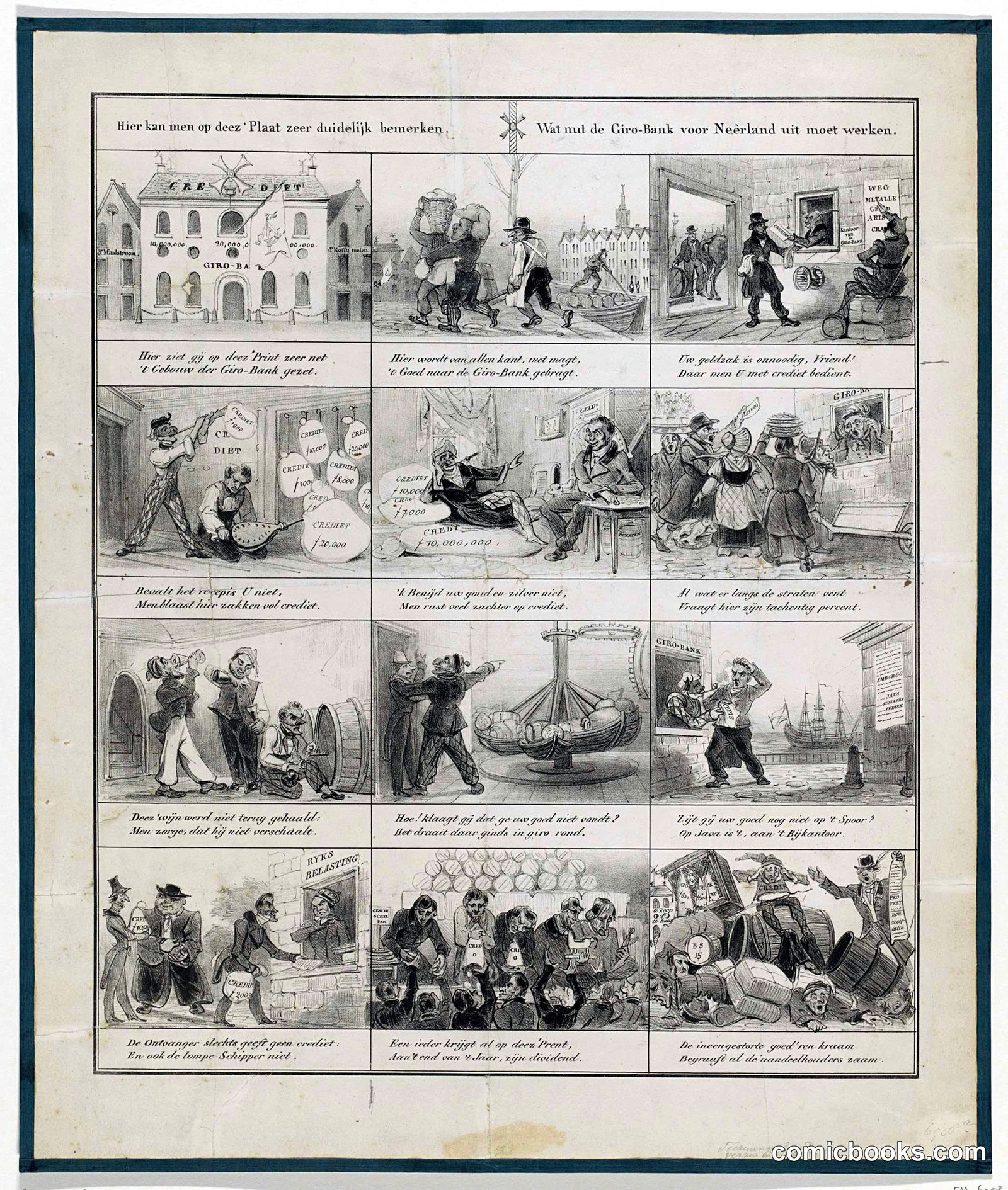 Satire on Plans for Establishing a Giro Bank, 1836