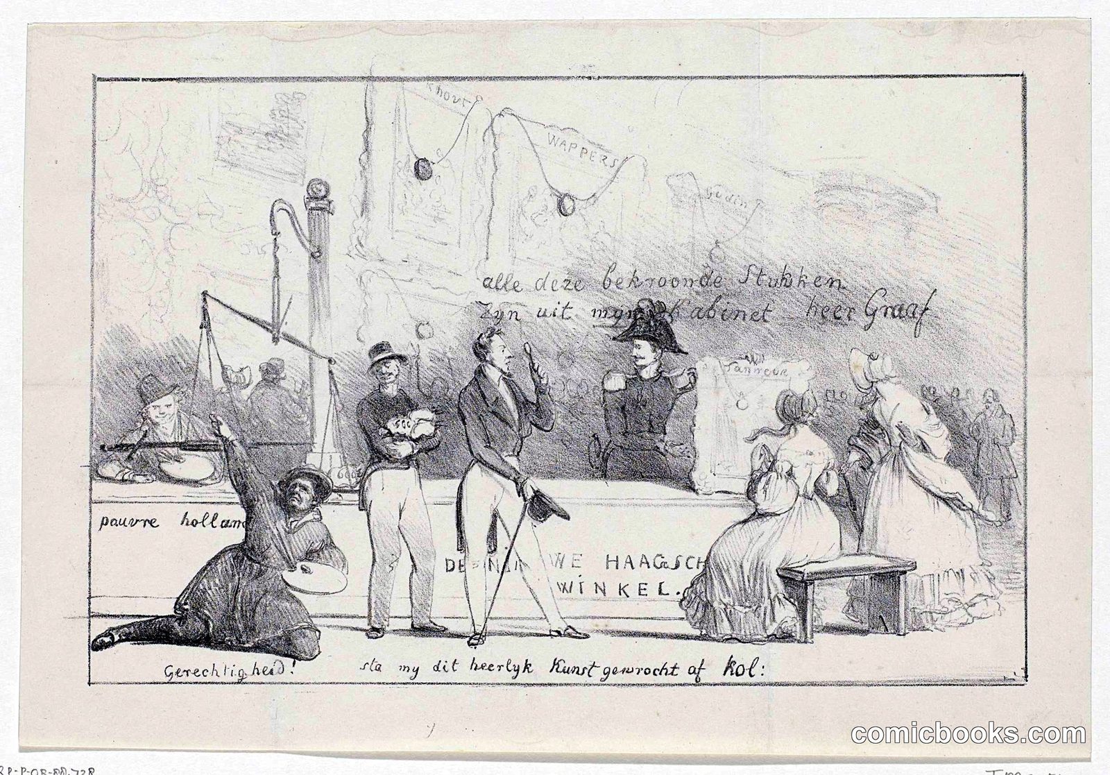 Satire on the Exhibition of Living Masters in The Hague
