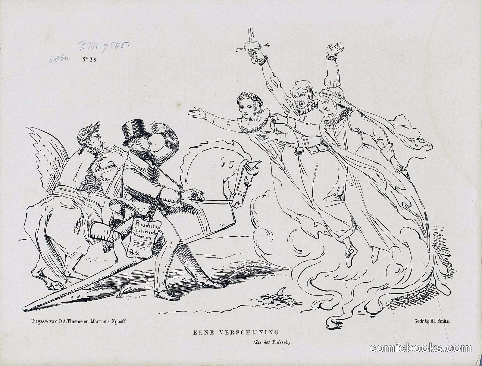 A Satirical Print on A.C. Kruseman and His 'Historical Women'