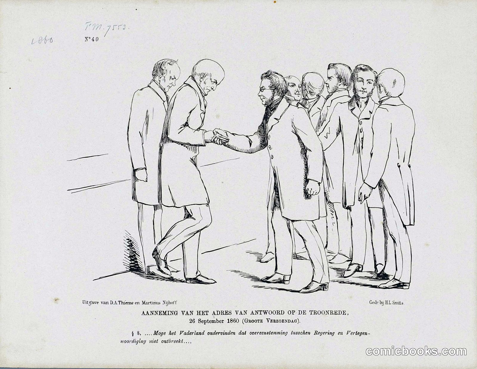 Reception of the Address on the Treaty of Antwerp, 26 September 1860