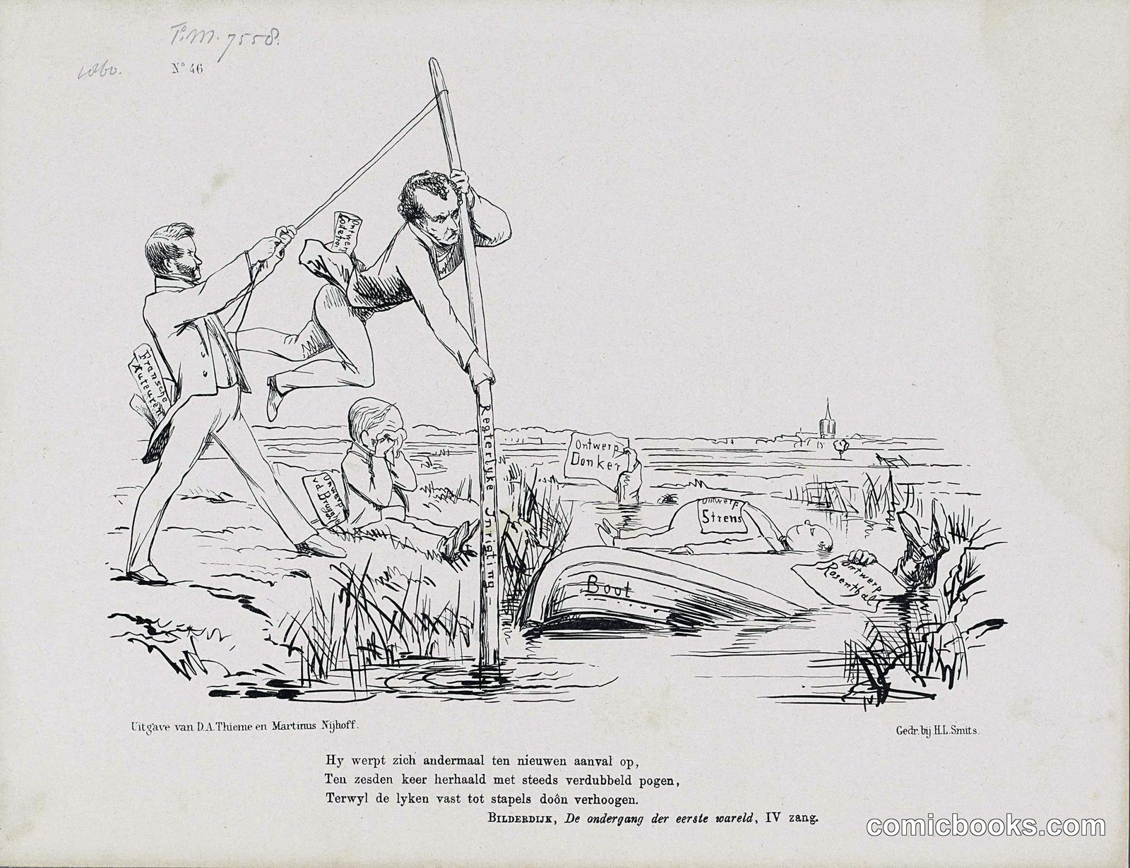 Political Cartoon on Minister M.H. Godefroi