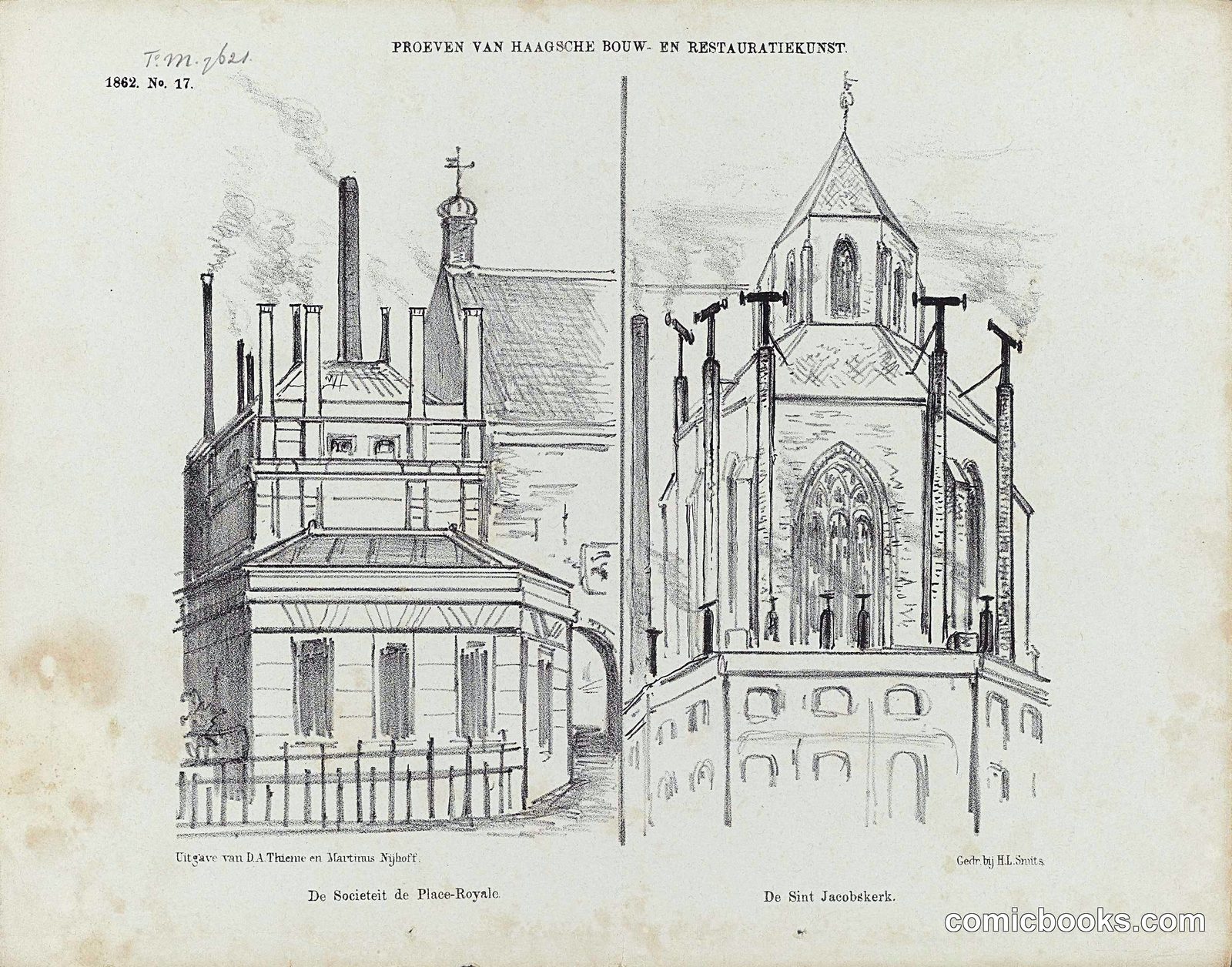 Architectural Restorations in The Hague, 1862