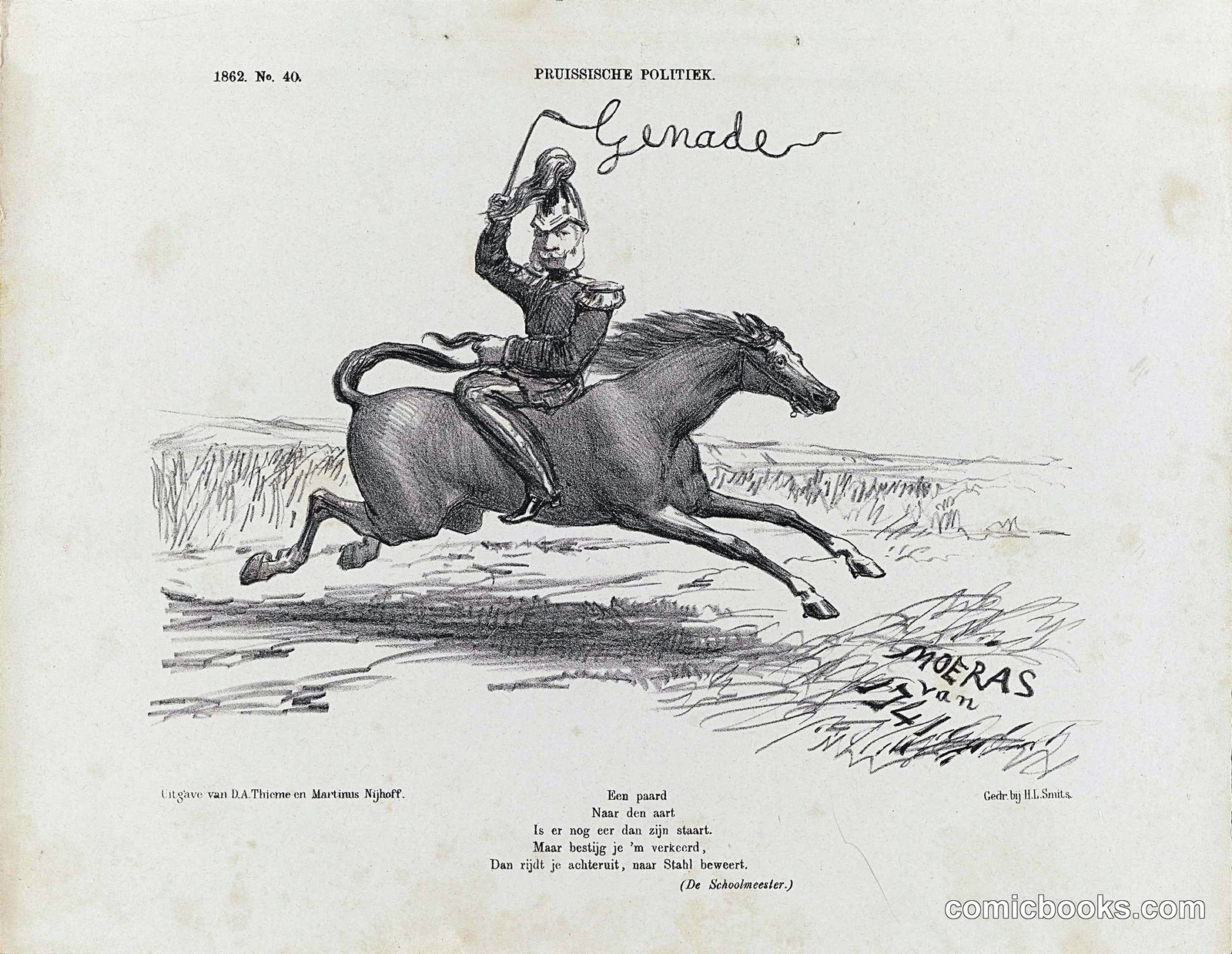 Mounted Military Figure with Sword