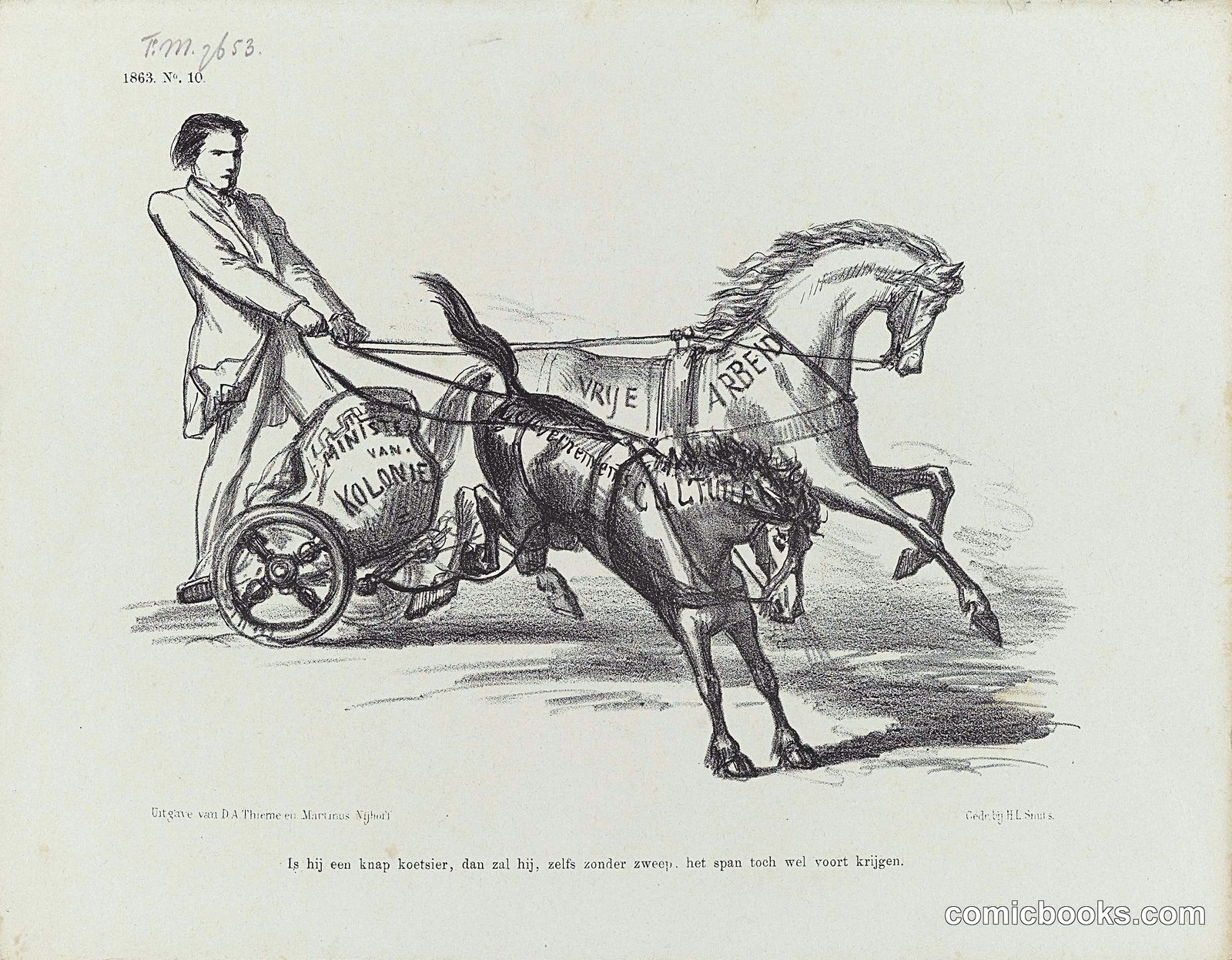 Political Cartoon on the Minister of Colonies