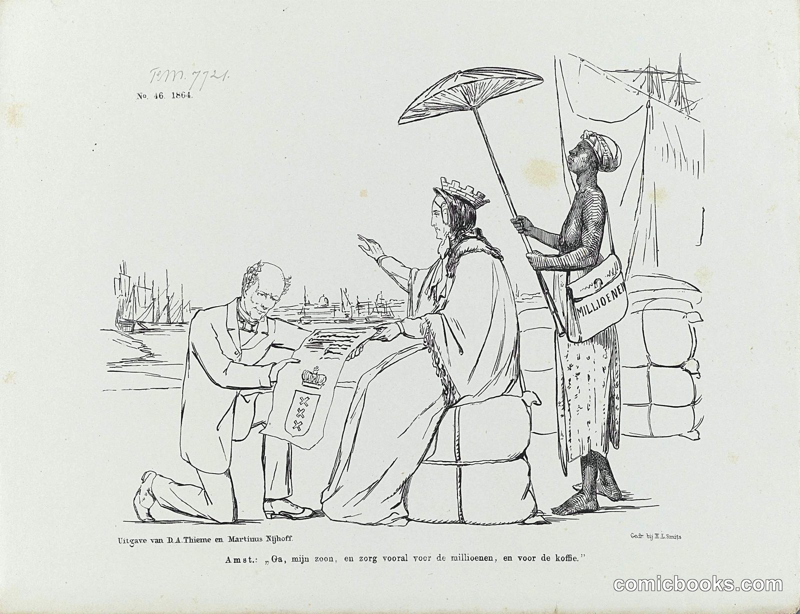 Political Satire on Amsterdam and Rochussen, 1864