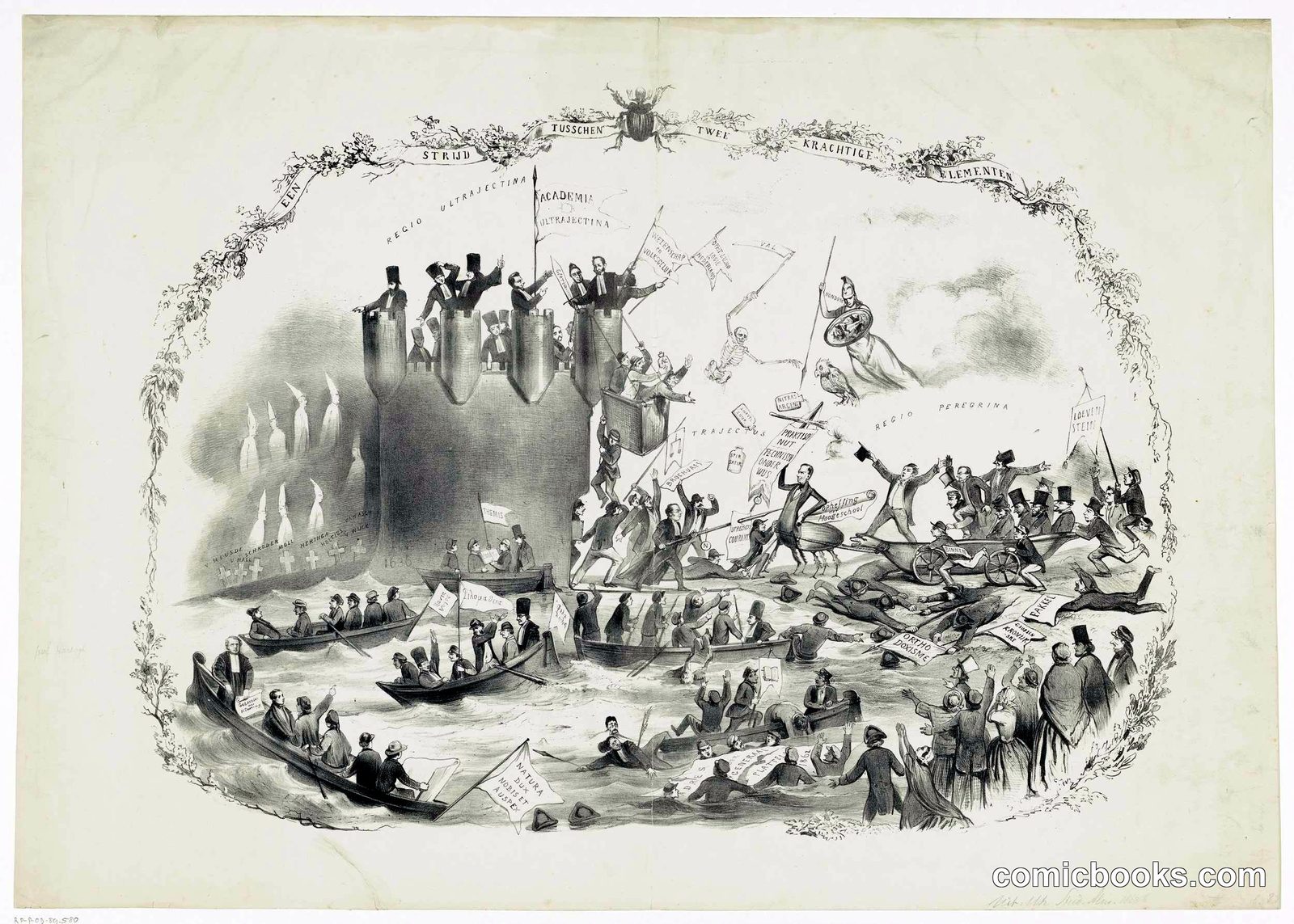 Political Satire on Thorbecke's Plan to Close Utrecht University
