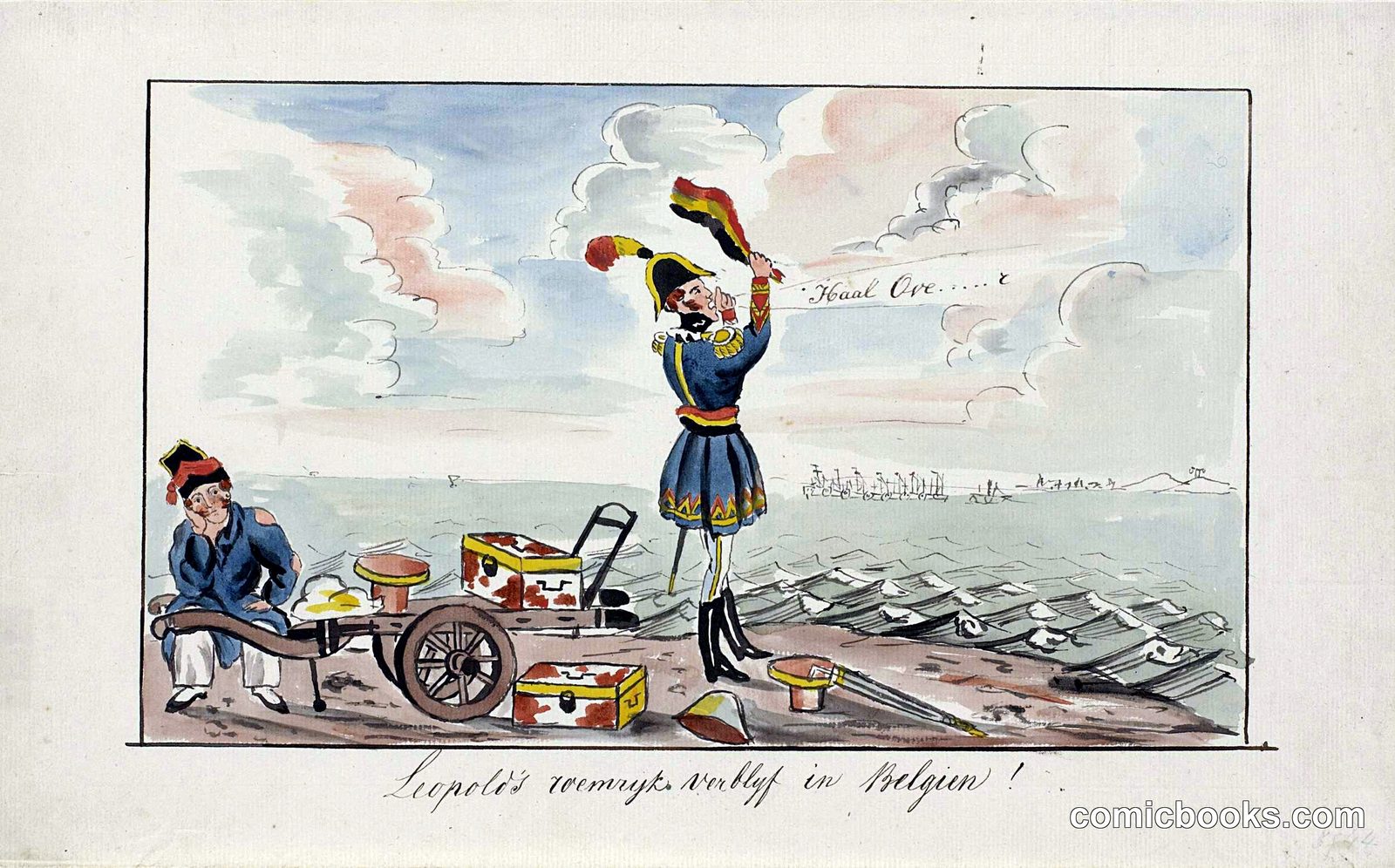 Spotprent op koning Leopold I
