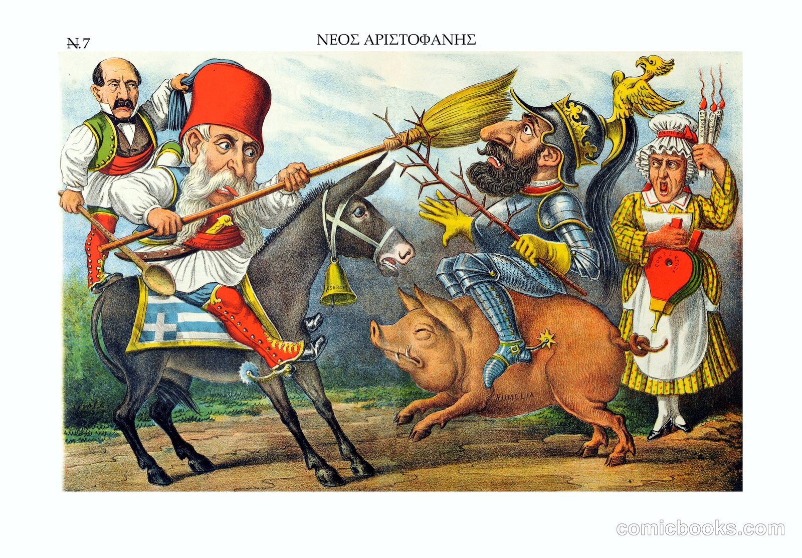 Νέος Αριστοφάνης (New Aristophanes): Deliyannis Duels King Alexander by http://semantics.gr/authorities/searchculture-persons/1068357887