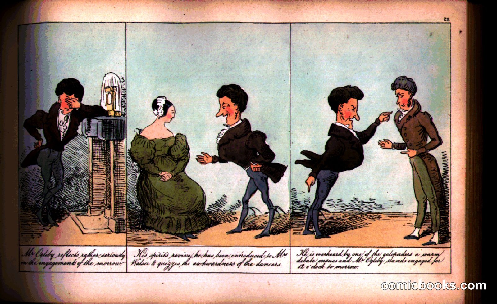 The Comical Adventures of Beau Ogleby — Plate 55 by after Rodolphe Töpffer (Tilt & Bogue)