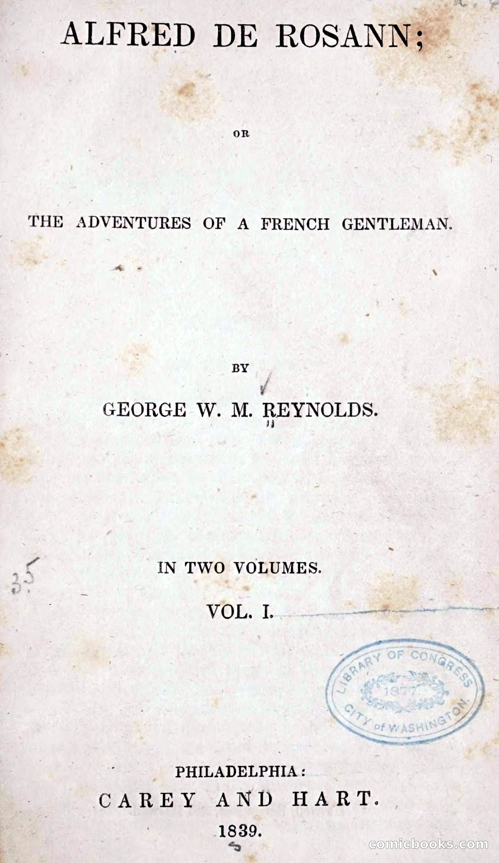 Penny Blood Serial Cover by Reynolds, George W. M. (George William MacArthur), 1814-1879