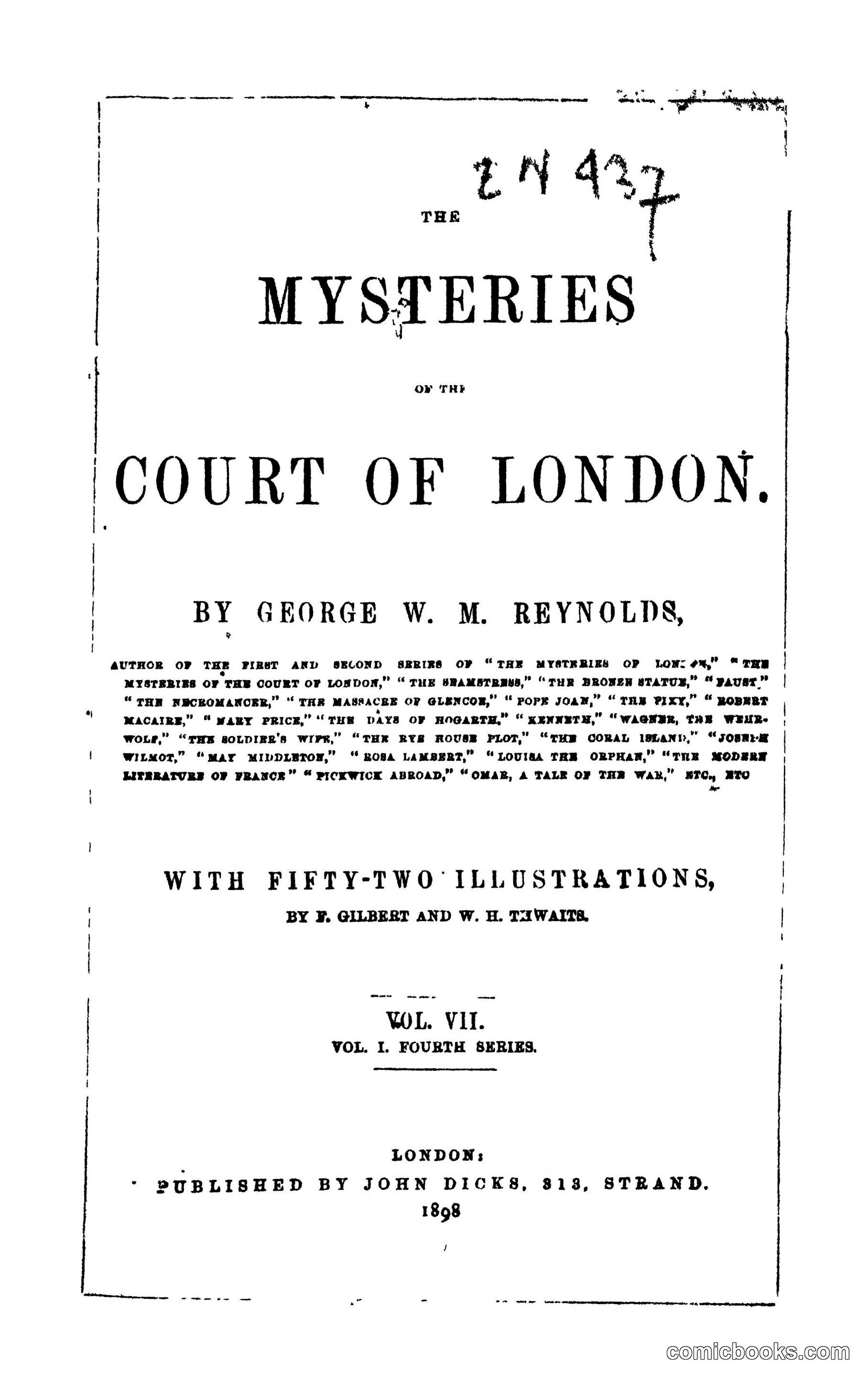 The Mysteries of the Court of London, Vol. 7 by Reynolds, George W. M.
