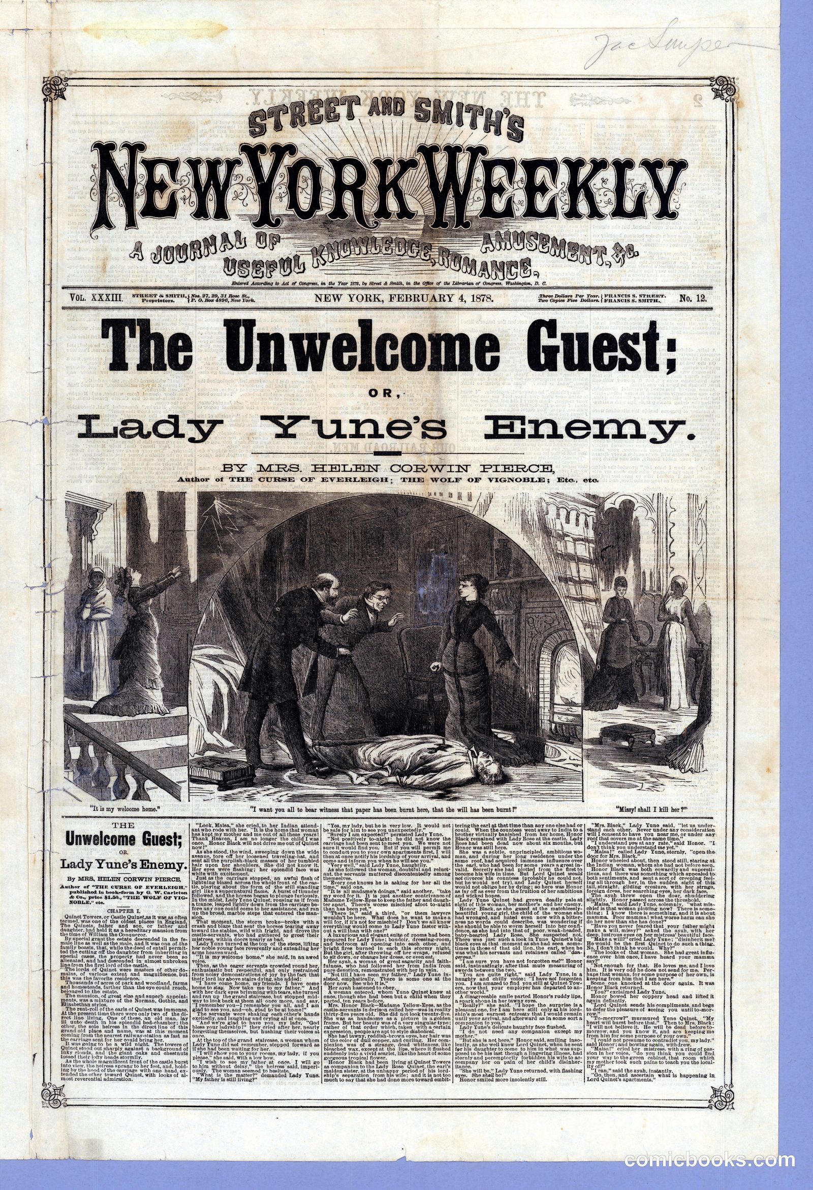 The Unwelcome Guest; or, Lady Yune's Enemy