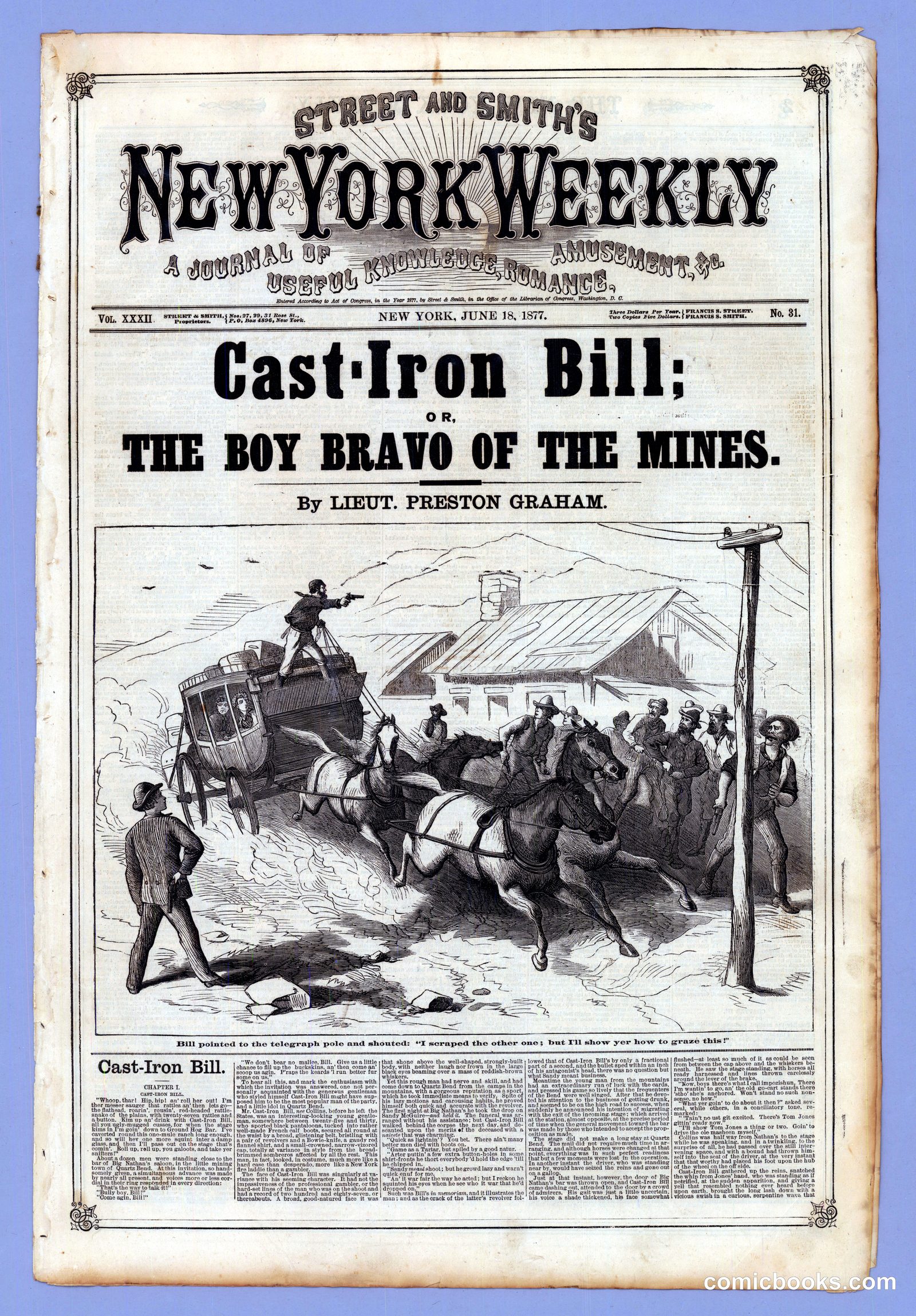 Cast-Iron Bill; or, The Boy Bravo of the Mines