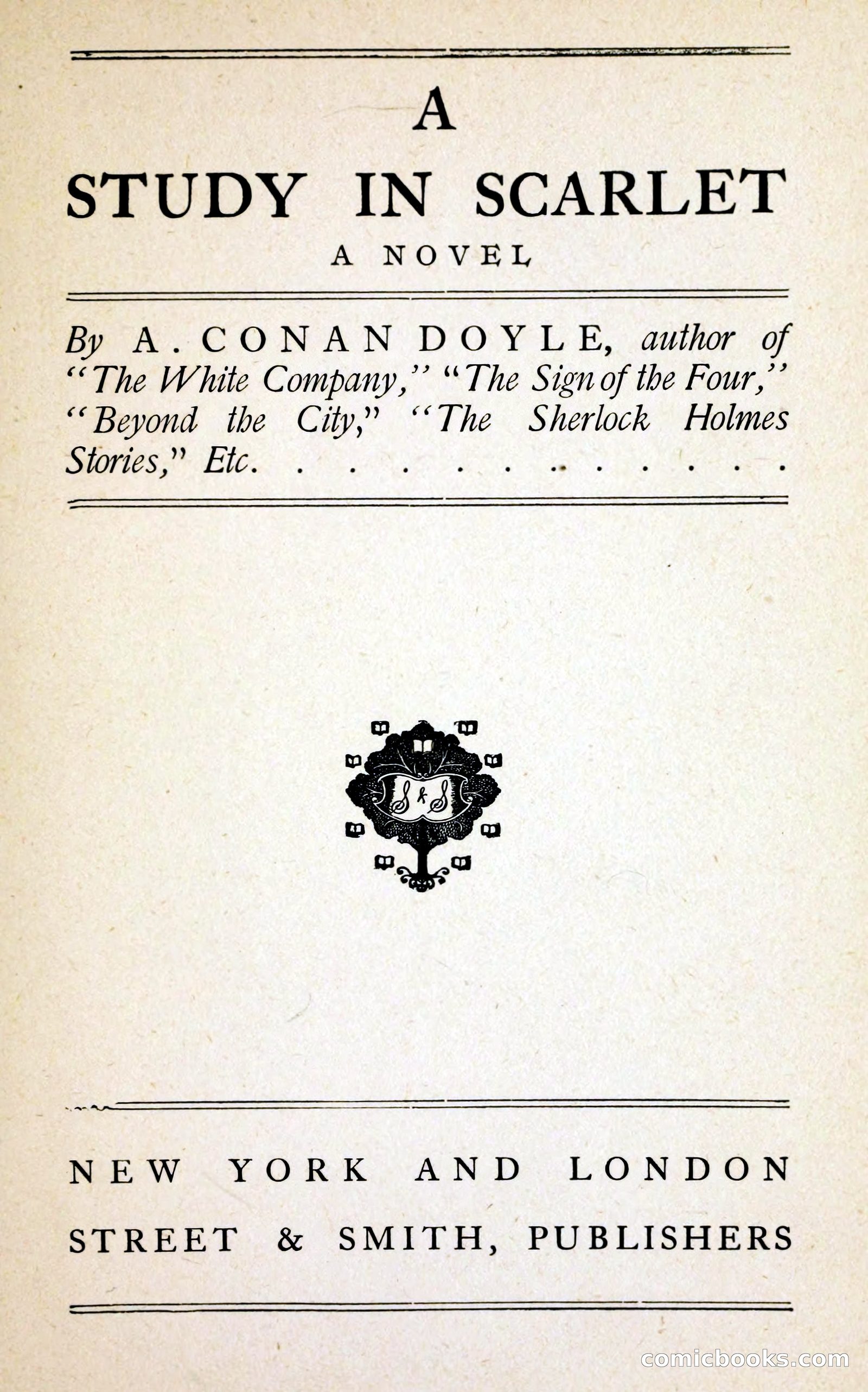 A Study in Scarlet (Serial Edition Cover) by Doyle, Arthur Conan, 1859-1930, author