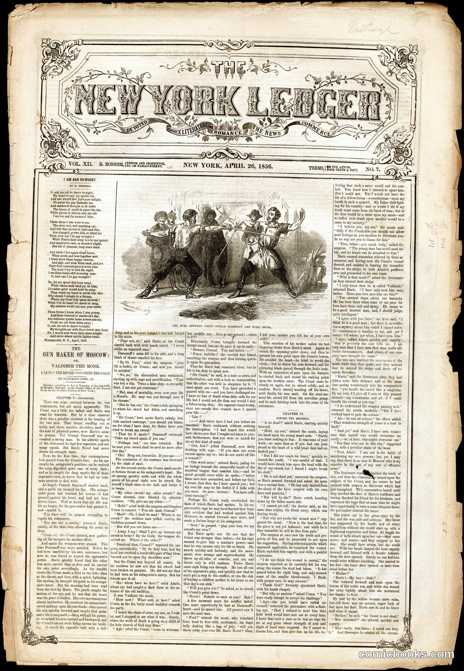 The New York Ledger, Vol. XII, No. 7
