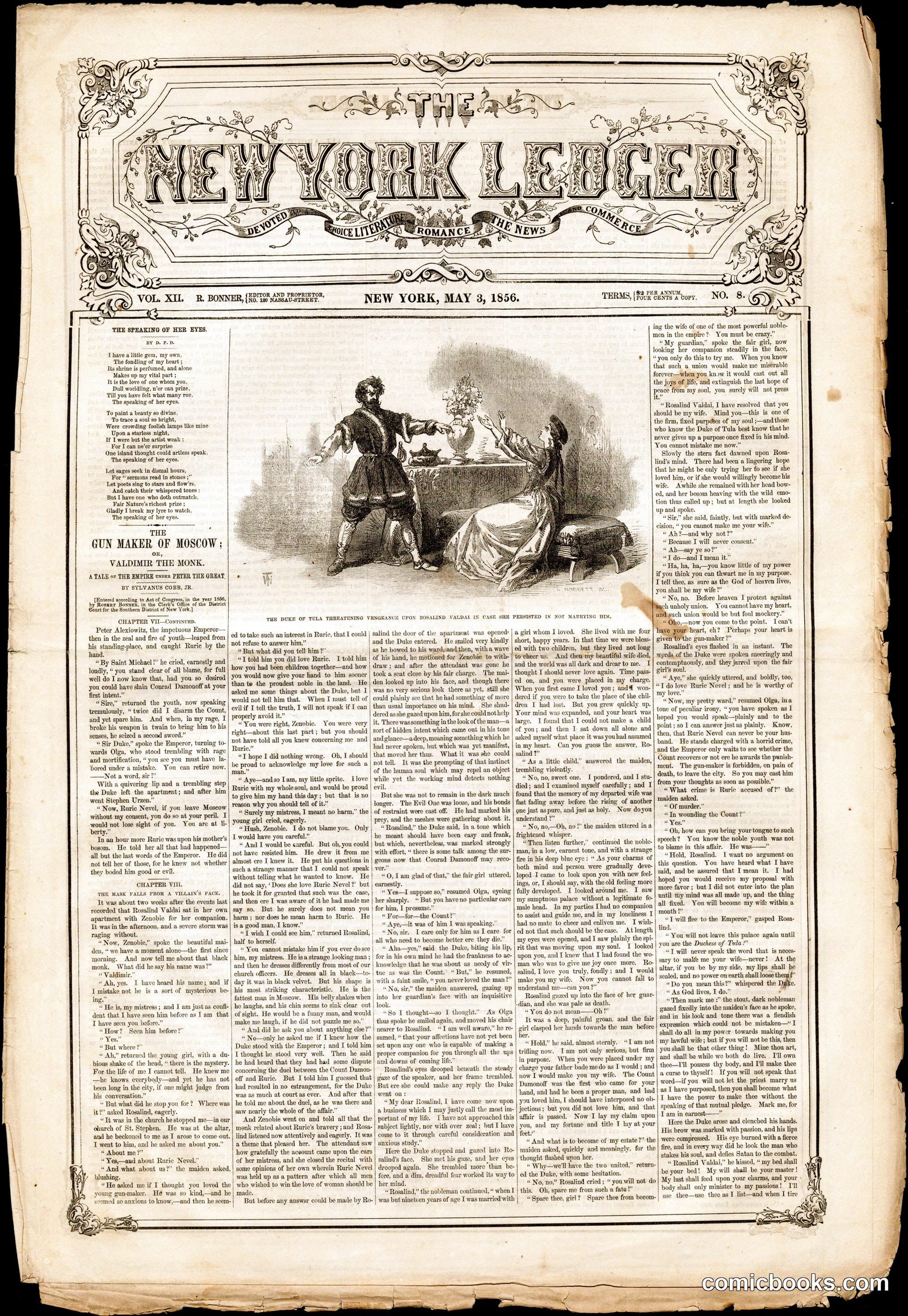 The New York Ledger, Vol. XII, No. 8