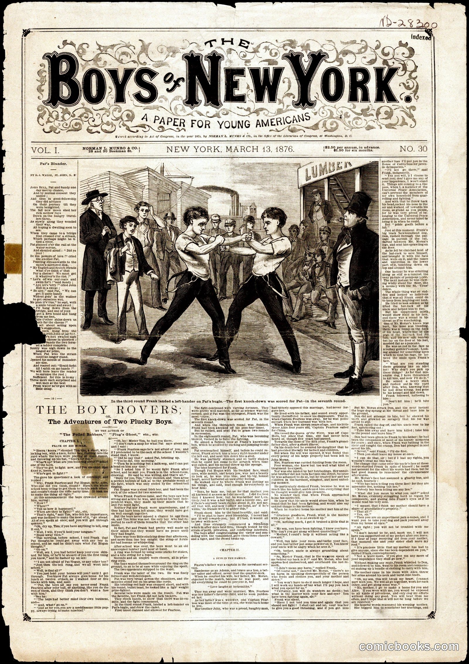The Boys of New York: A Paper for Young Americans