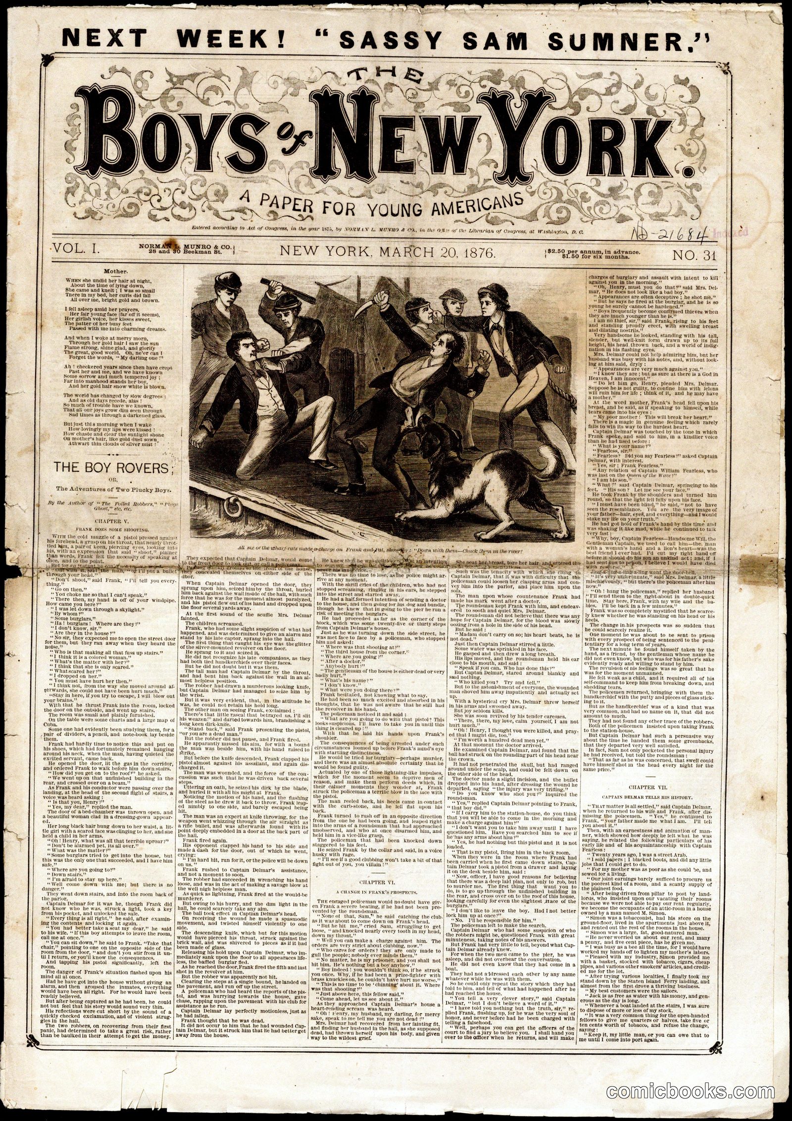 The Boys of New York: A Paper for Young Americans