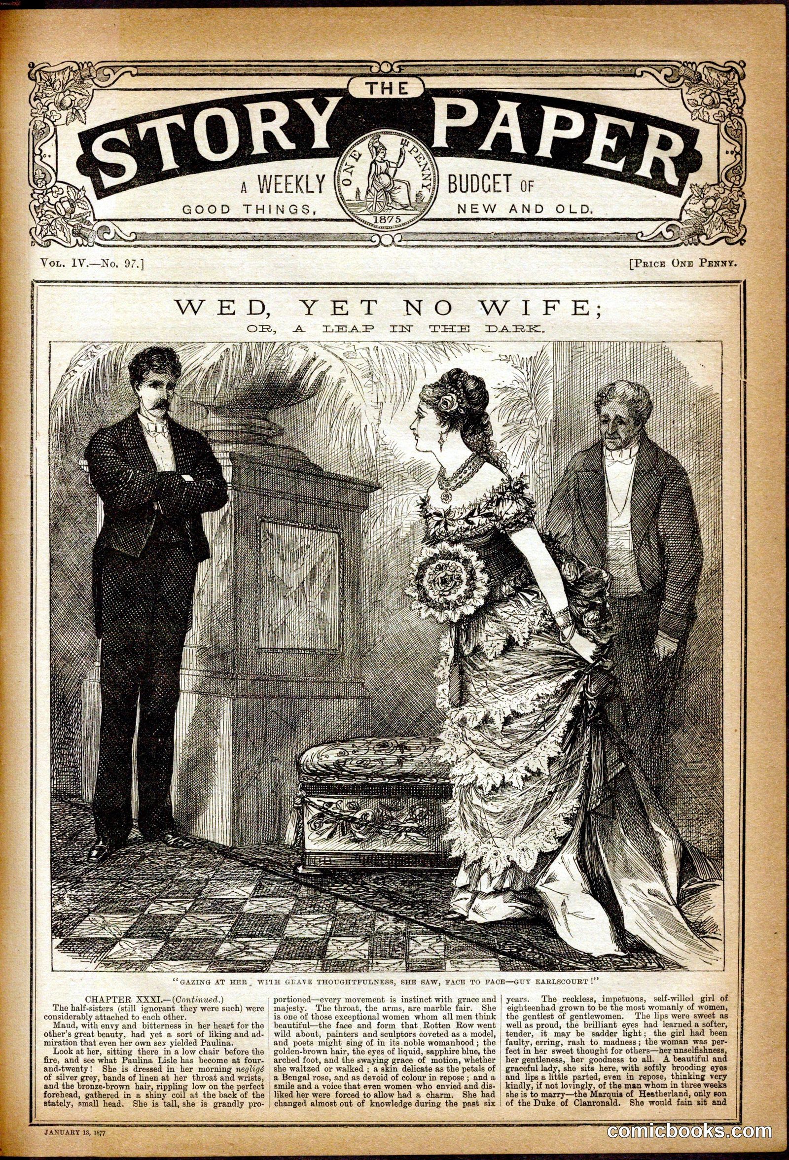 The Story Paper: 'Wed, Yet No Wife; or, A Leap in the Dark'