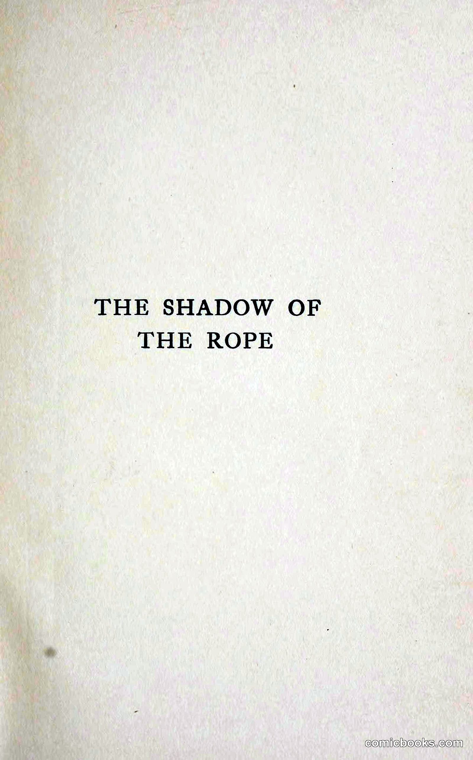The Shadow of the Rope