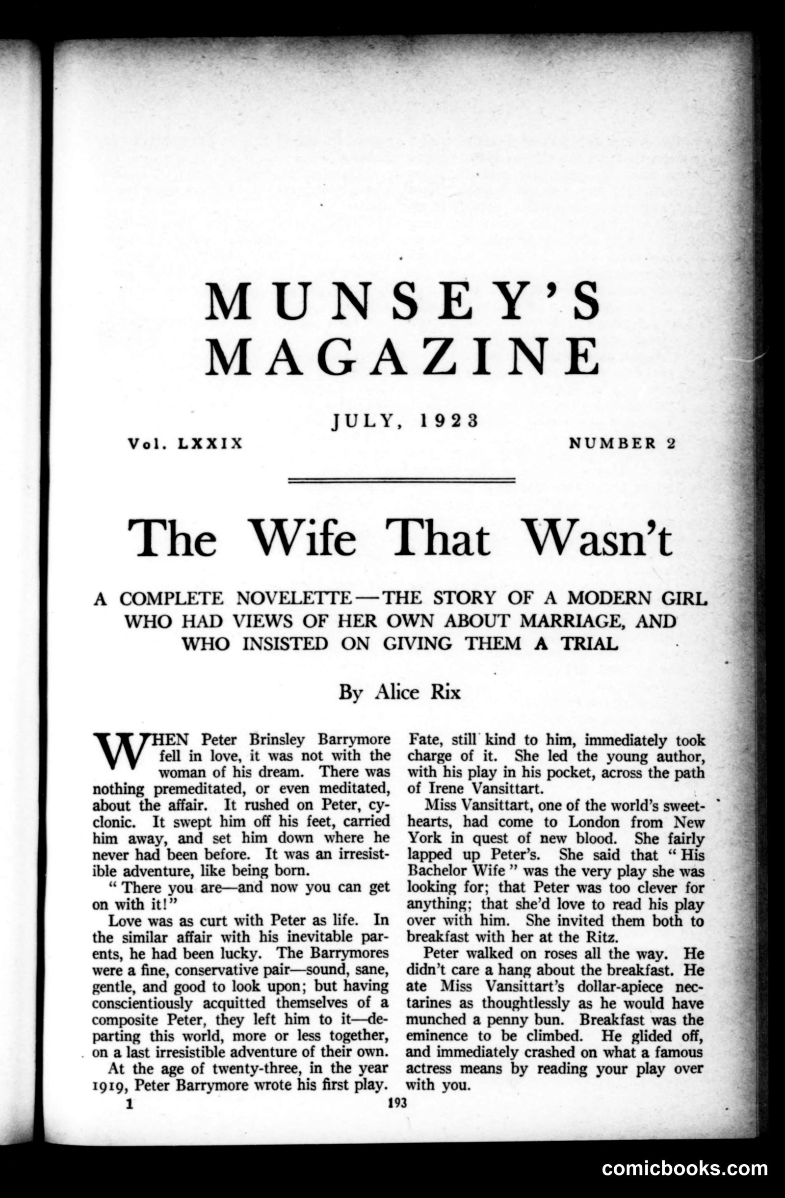 Munsey's Magazine, July 1923