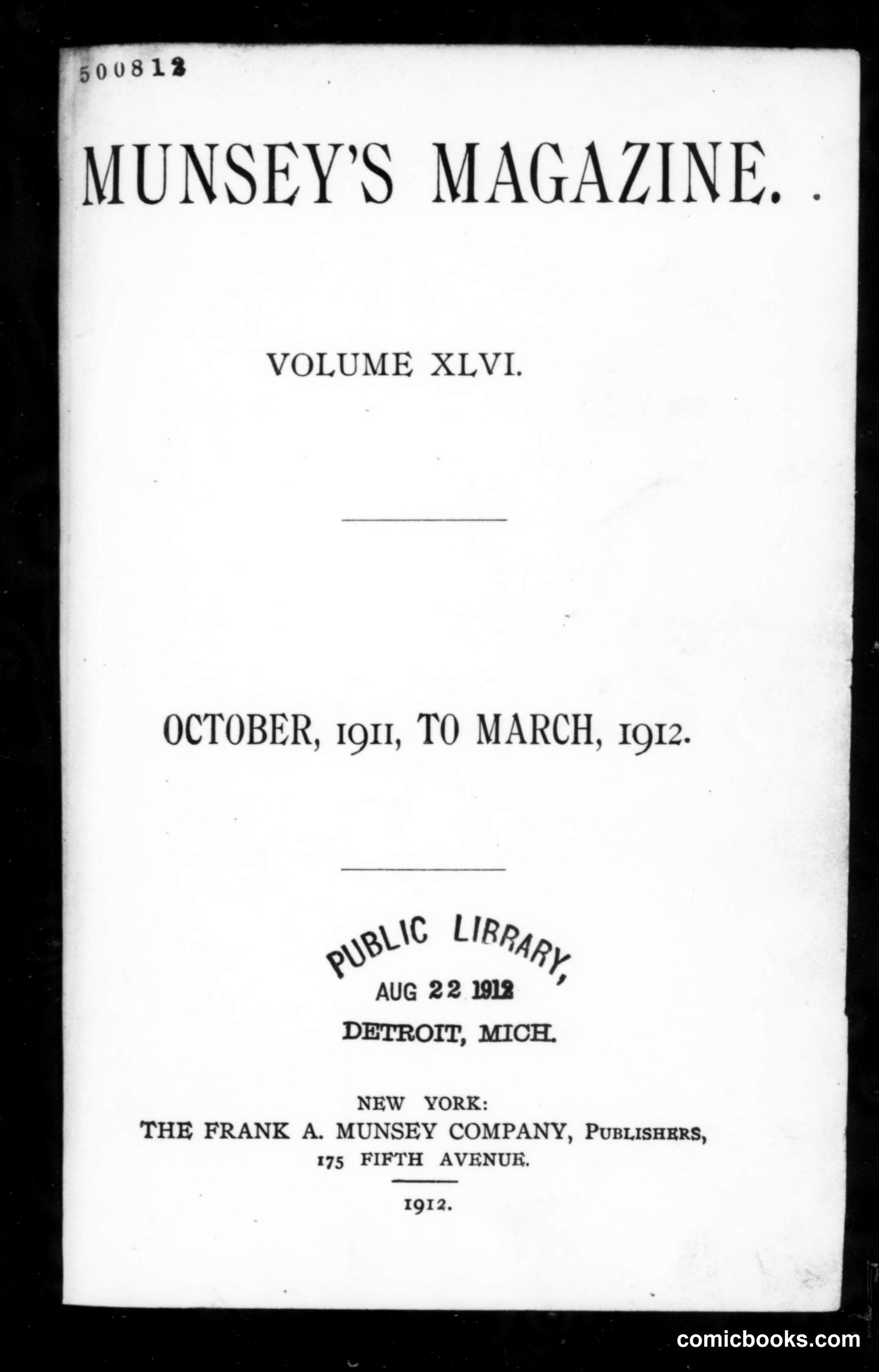 Munsey's Magazine, Volume XLVI
