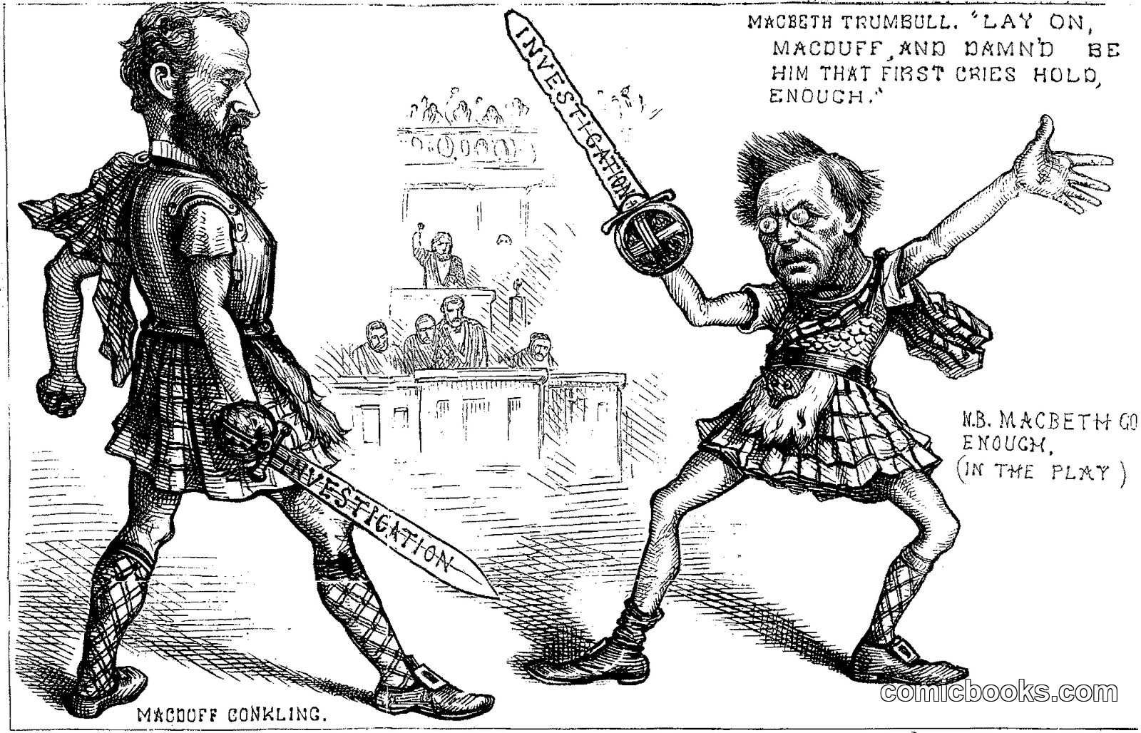 Conkling vs. Trumbull by Thomas Nast