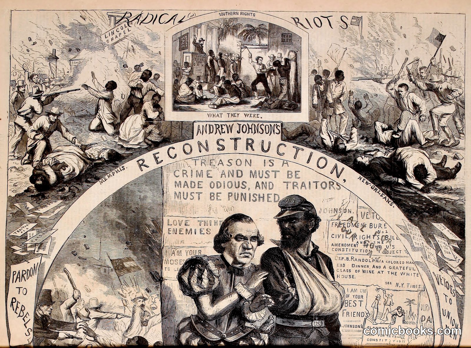 Andrew Johnson's Reconstruction by Thomas Nast