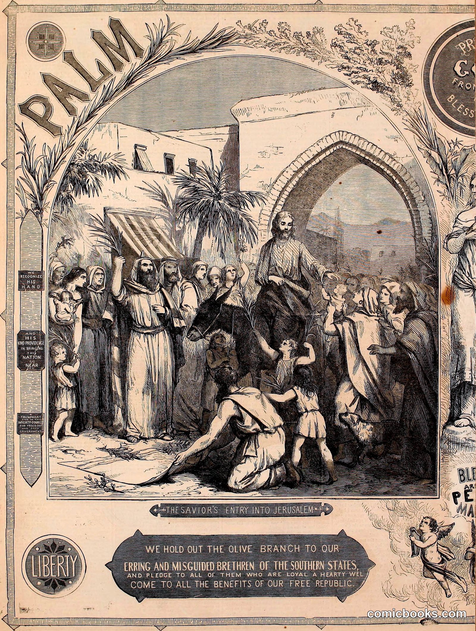 'The Savior's Entry into Jerusalem' — Palm Sunday as Reconstruction Allegory by Internet Archive Book Images