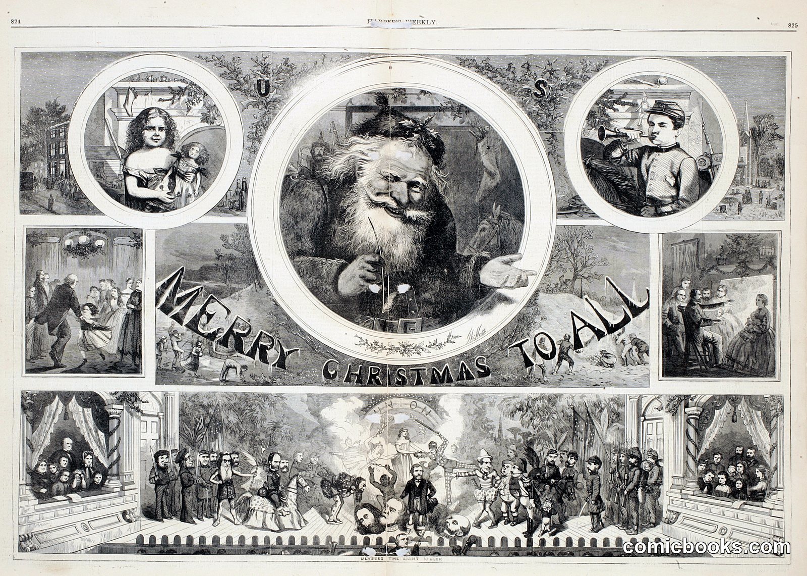 Merry Christmas to All by Thomas Nast