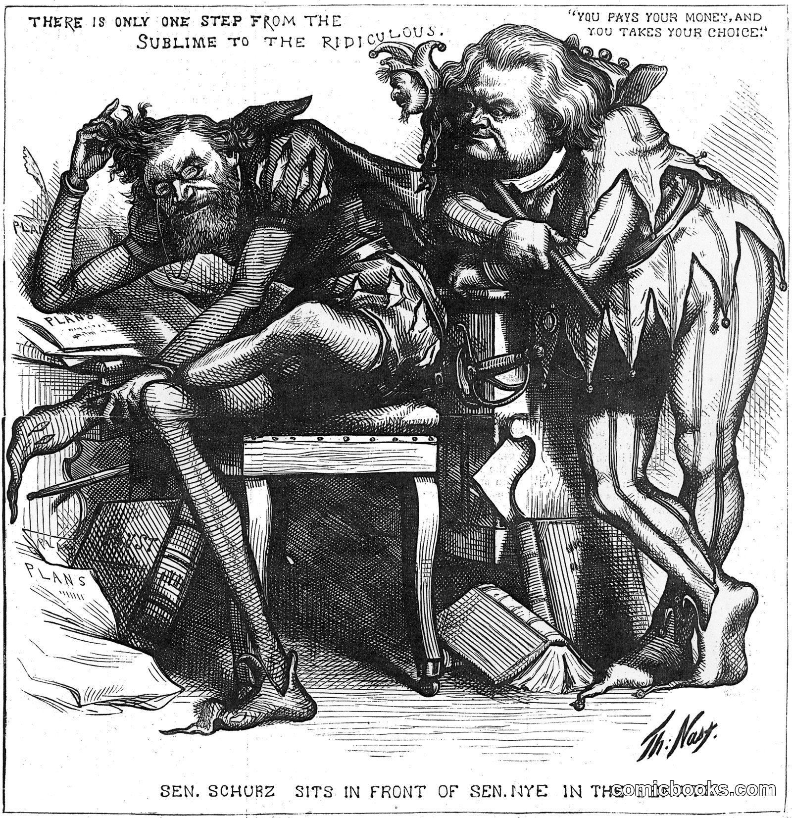 Schurz and Nye by Thomas Nast