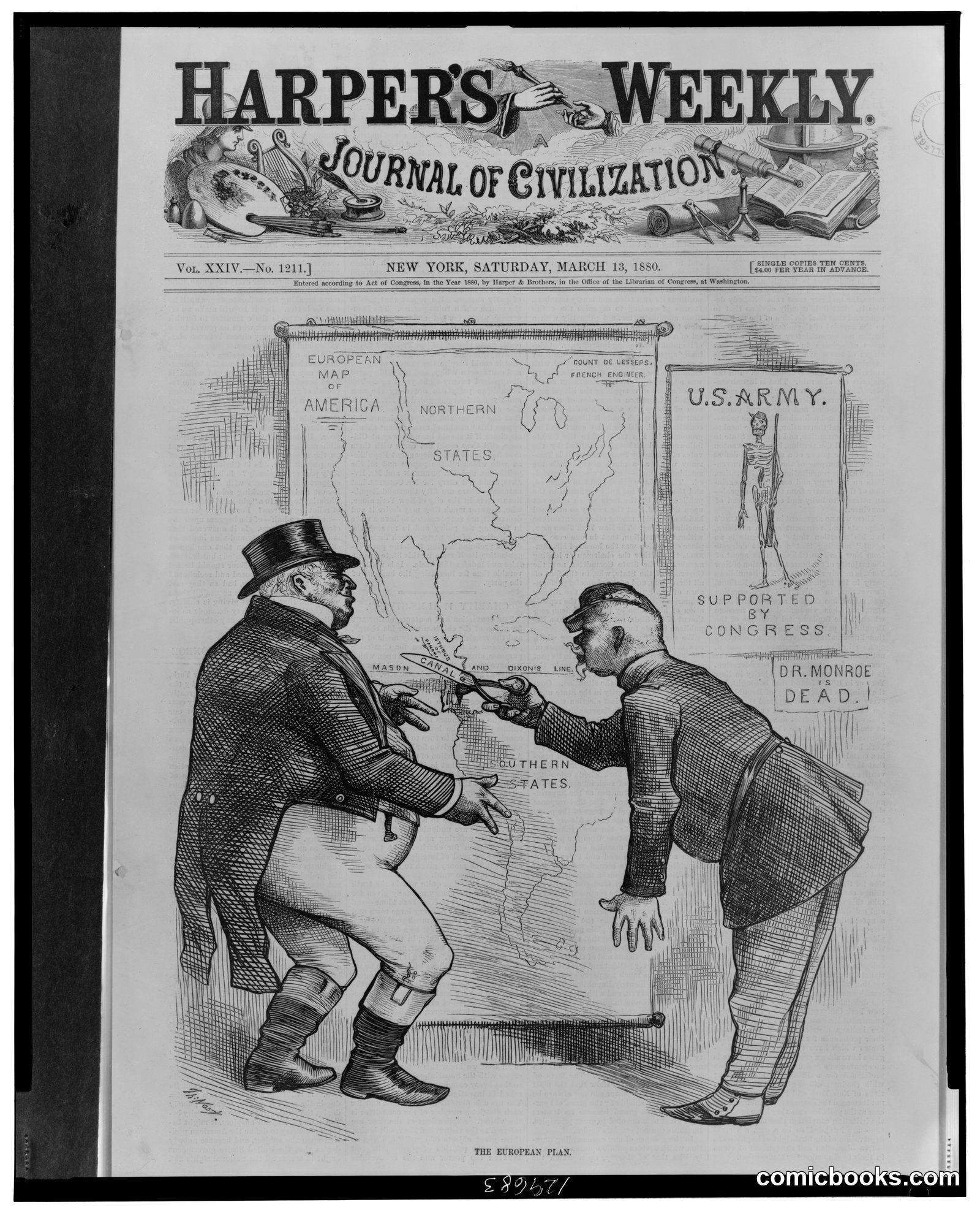 The European Plan by Nast, Thomas, 1840-1902, artist