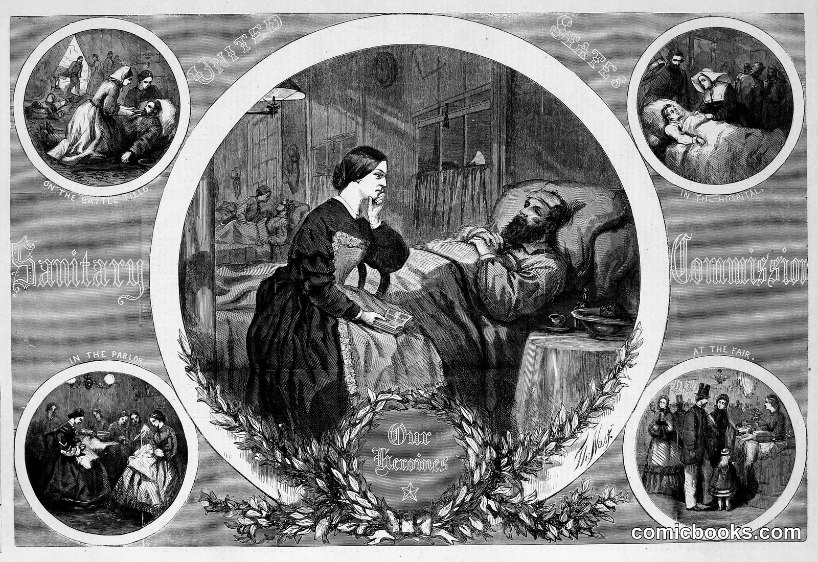 United States Sanitary Commission — "Our Heroines" by Thomas Nast