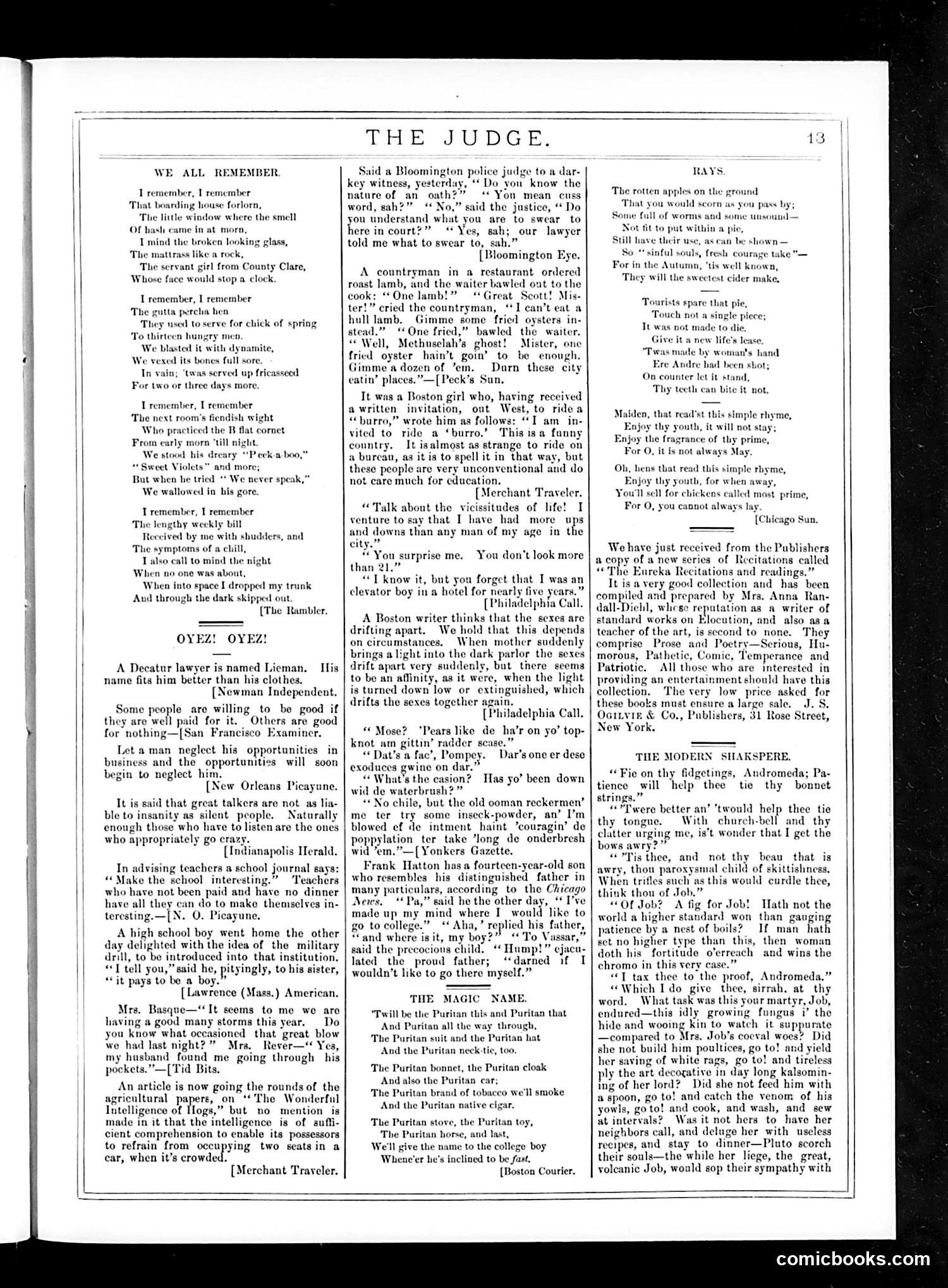 Judge — October 10, 1885 — page 13 of 17
