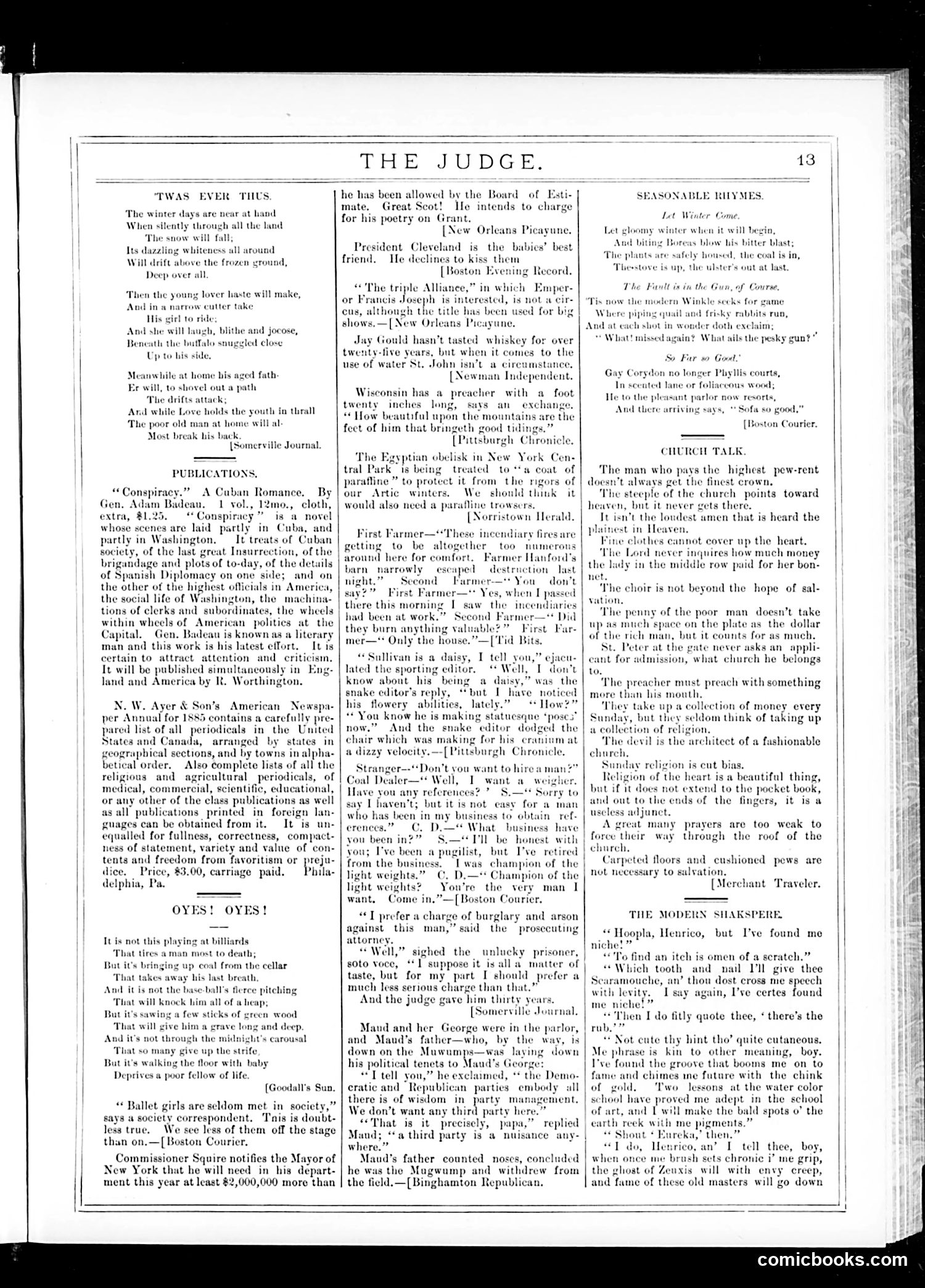 Judge — November 21, 1885 — page 13 of 16