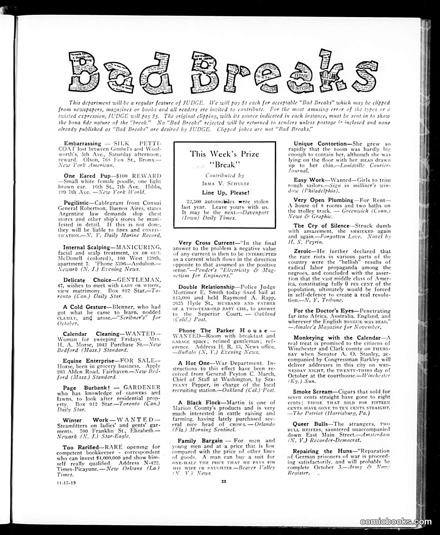 Judge — November 15, 1919 — page 23 of 36