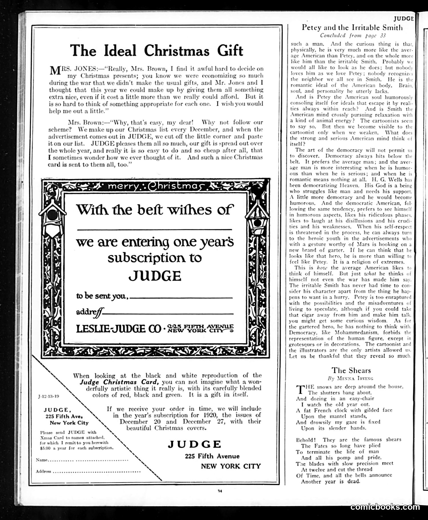Judge — December 13, 1919 — page 34 of 36