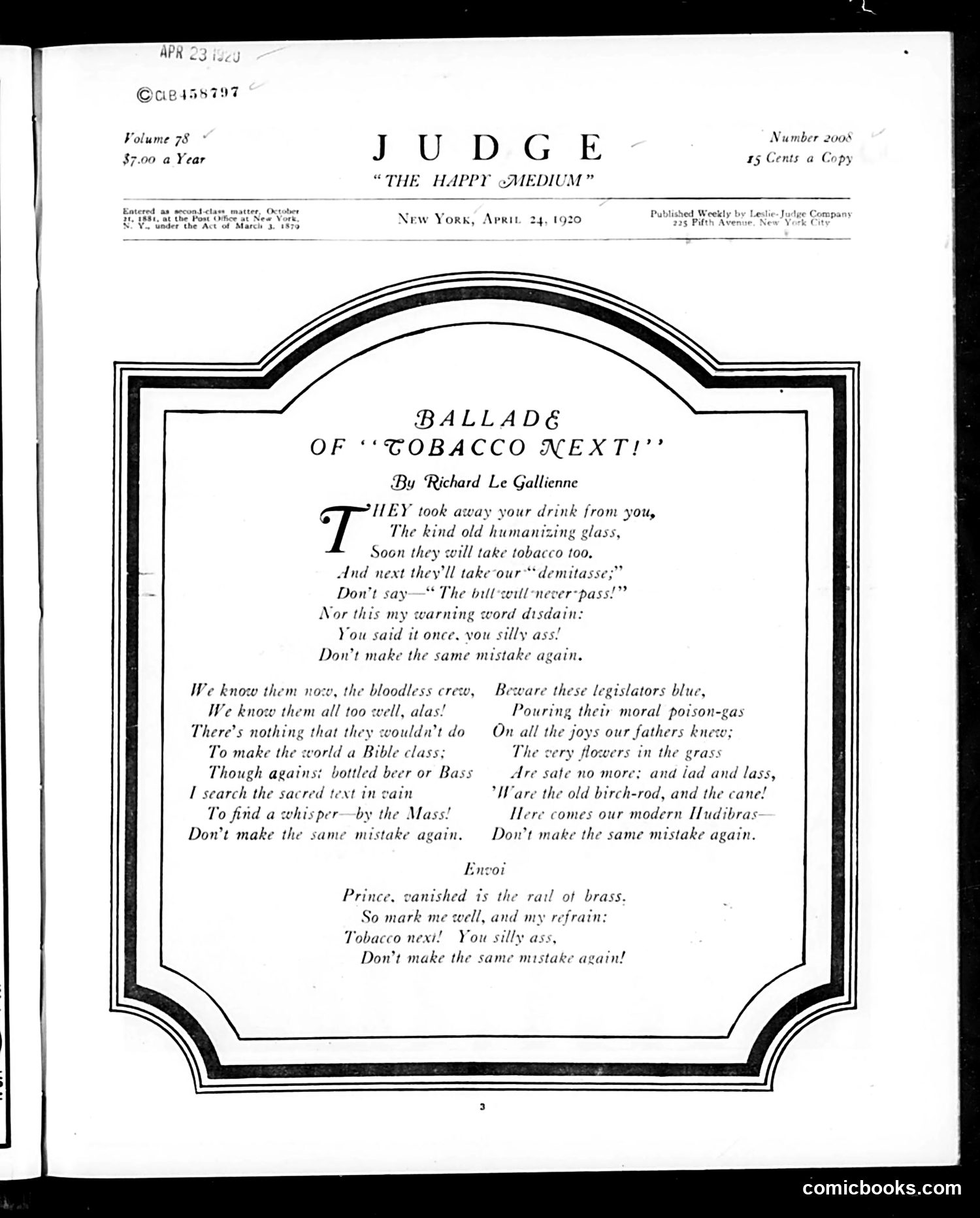 Judge — April 24, 1920 — page 3 of 36