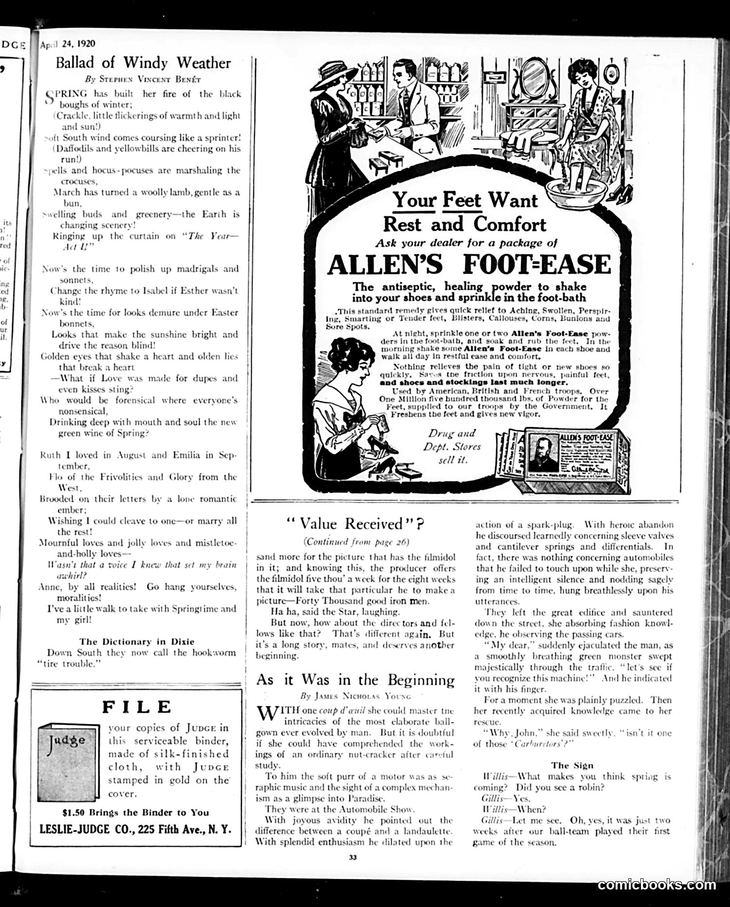 Judge — April 24, 1920 — page 33 of 36