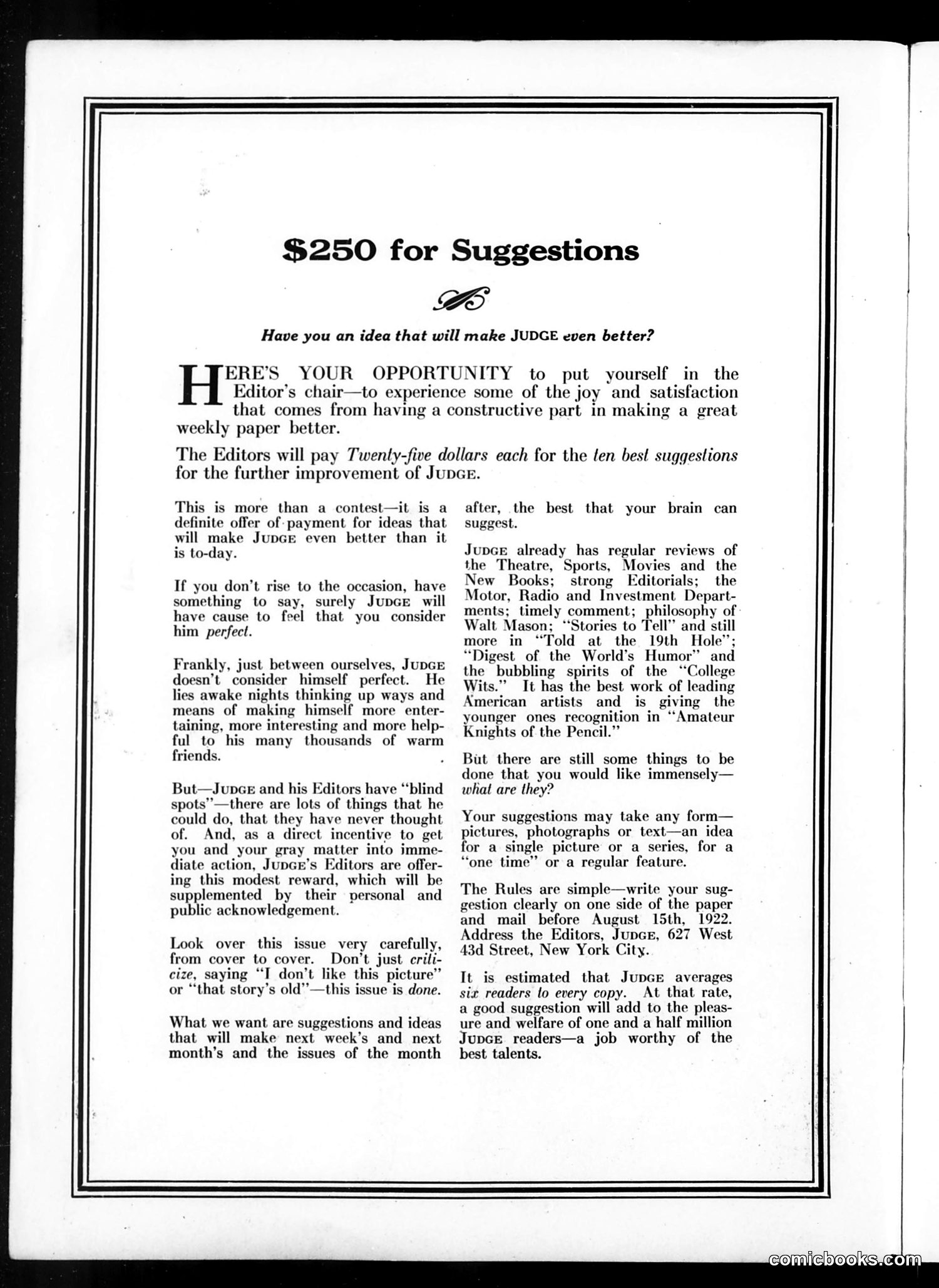 Judge — July 15, 1922 — page 2 of 36