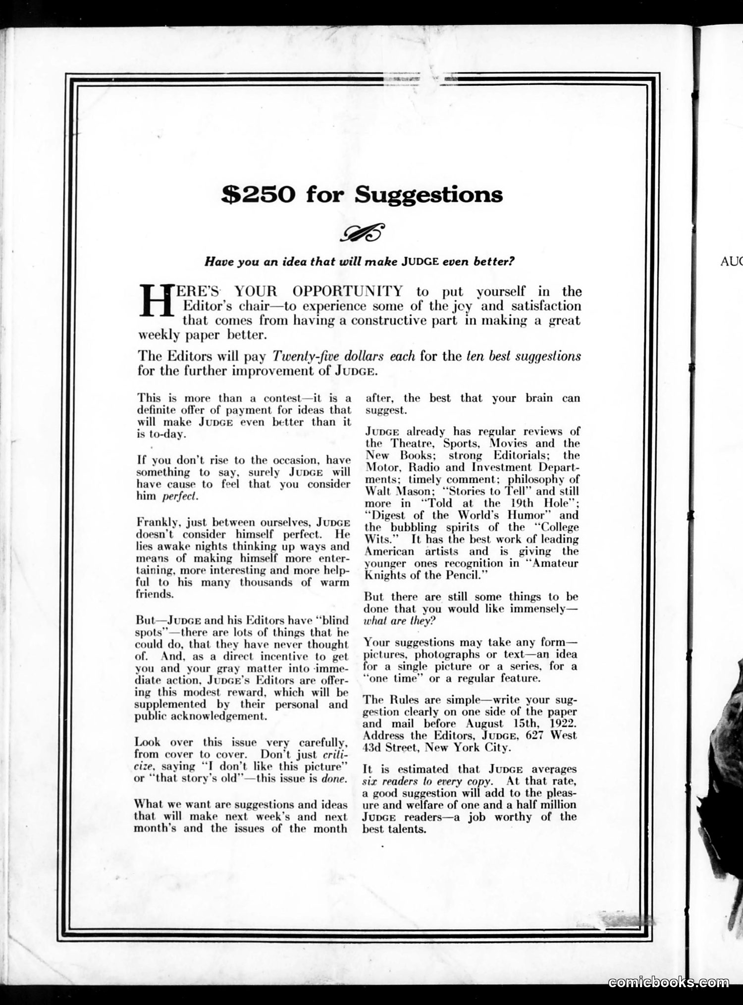 Judge — August 12, 1922 — page 36 of 36