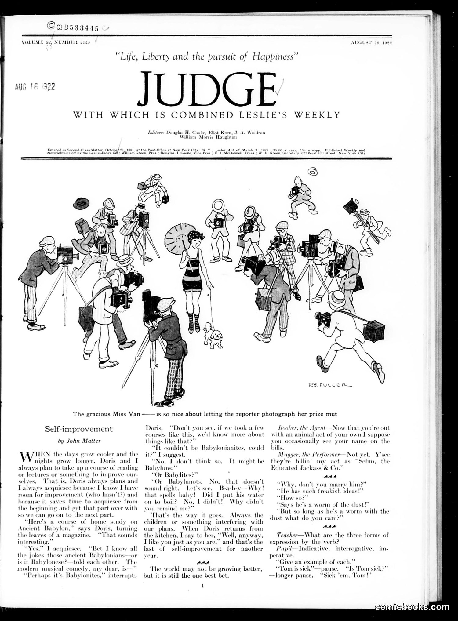 Judge — August 19, 1922 — page 3 of 36