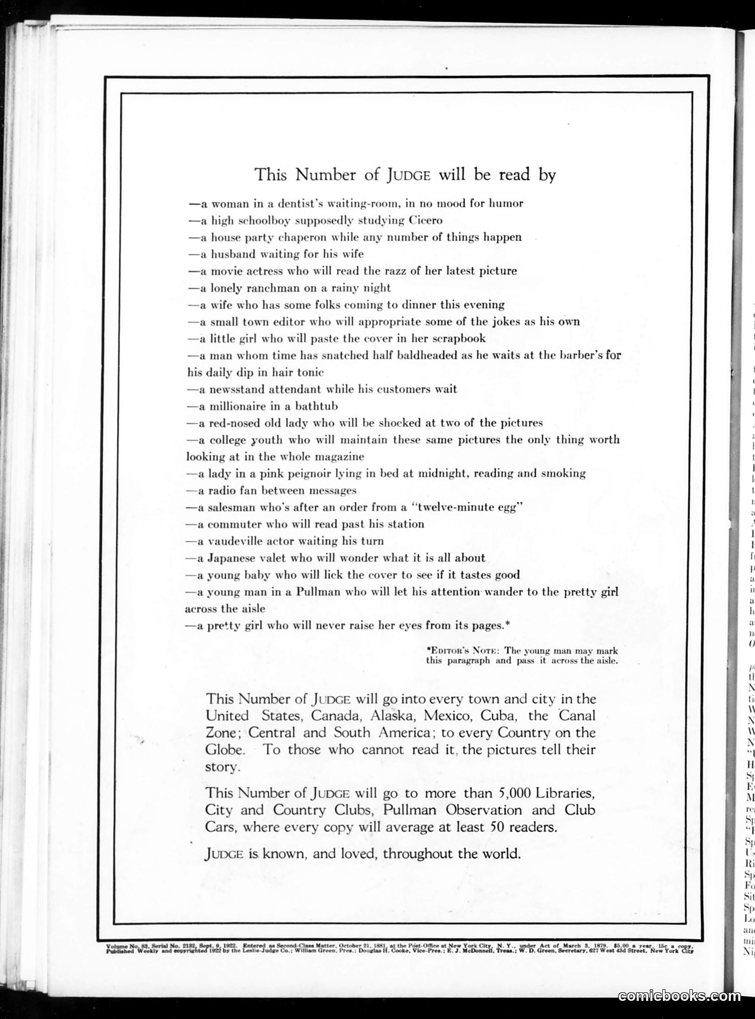 Judge — September 9, 1922 — page 2 of 36
