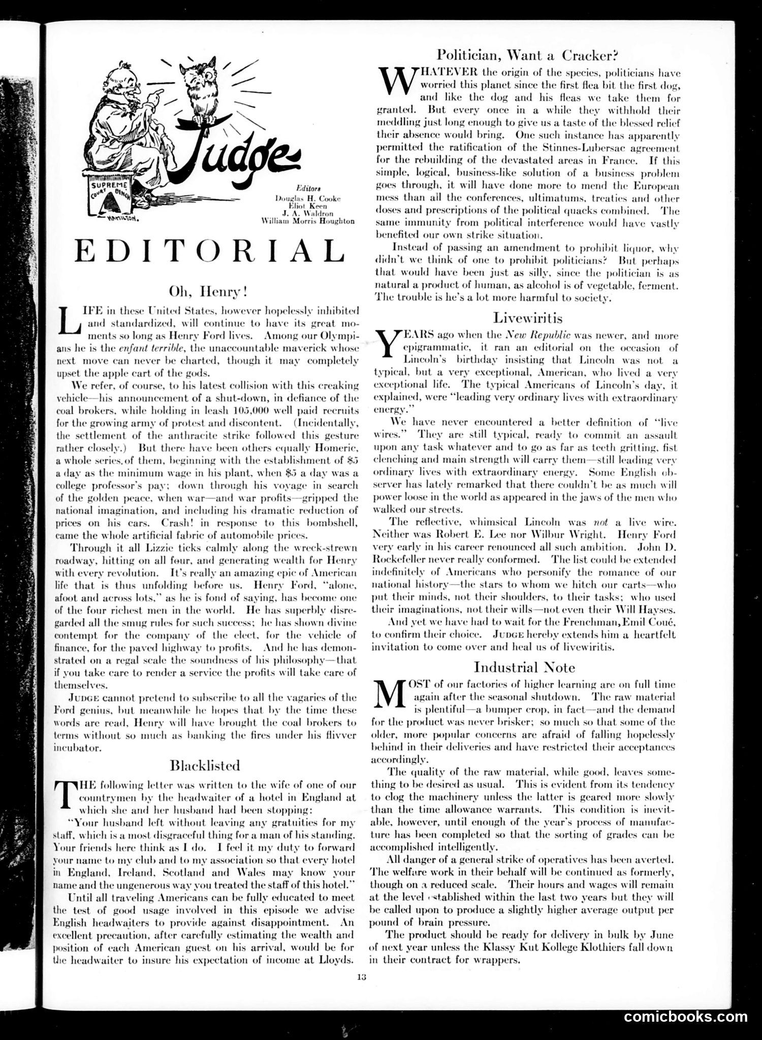 Judge — September 23, 1922 — page 15 of 36