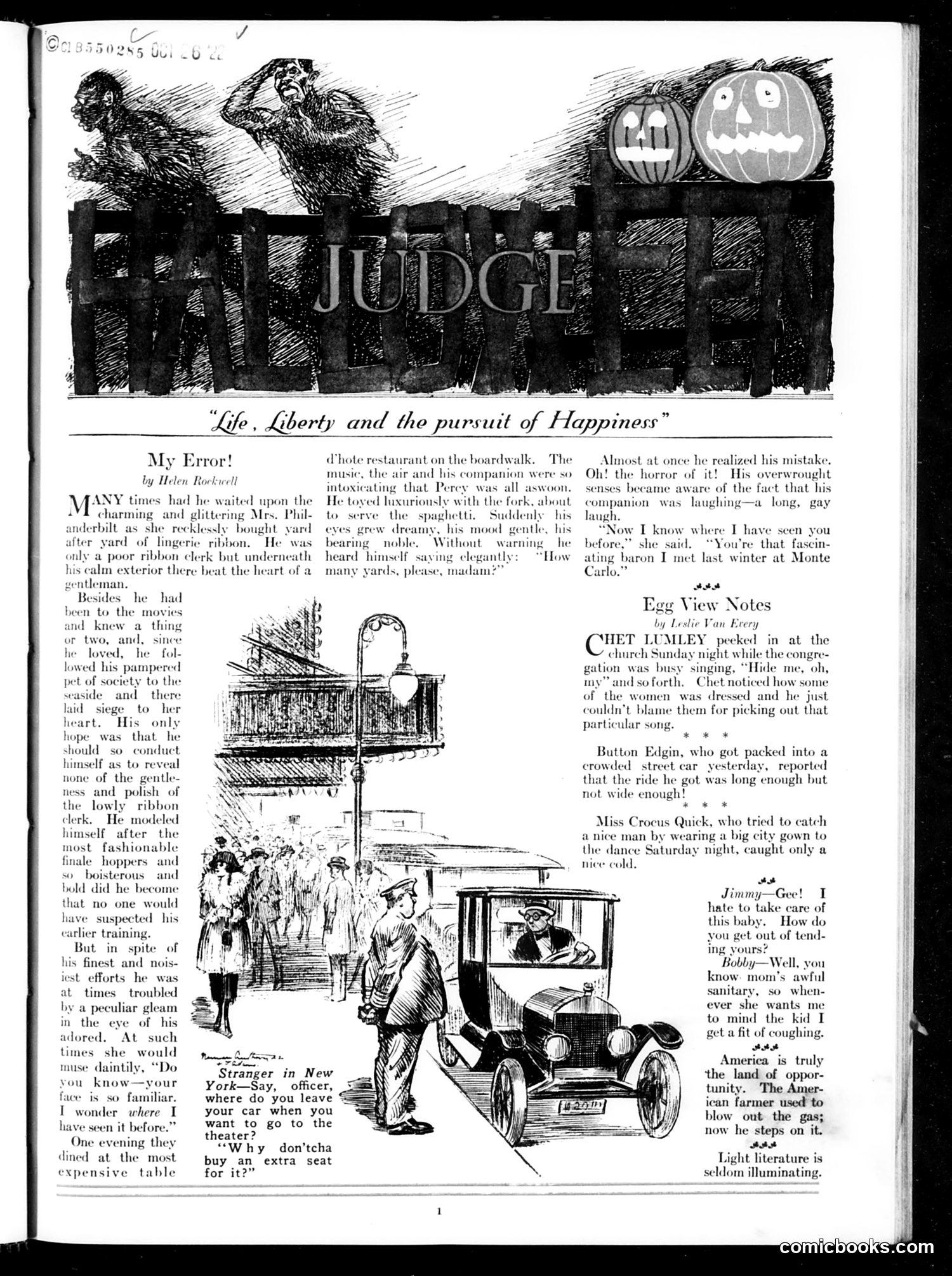 Judge — October 28, 1922 — page 3 of 36