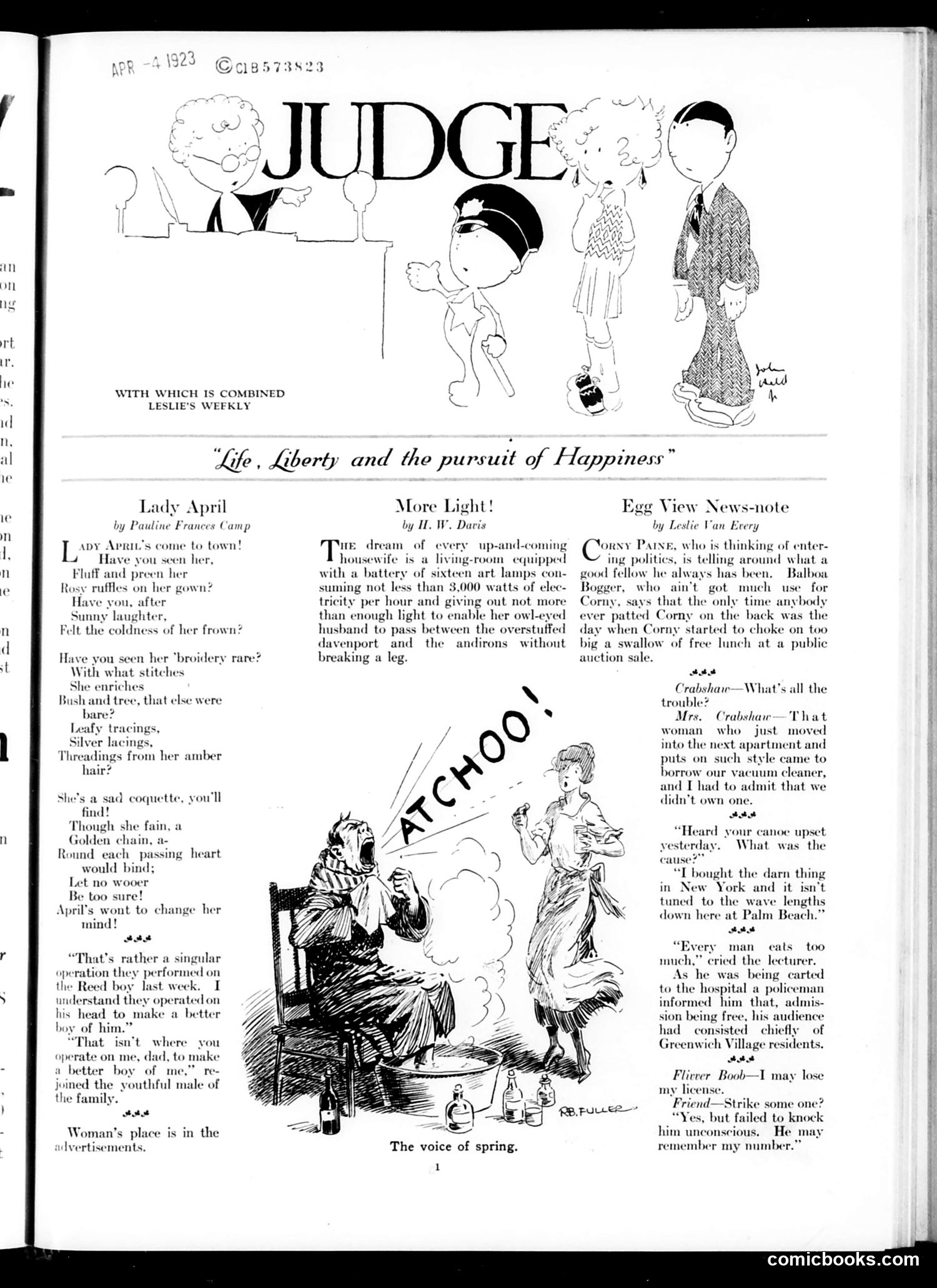 Judge — April 7, 1923 — page 3 of 36