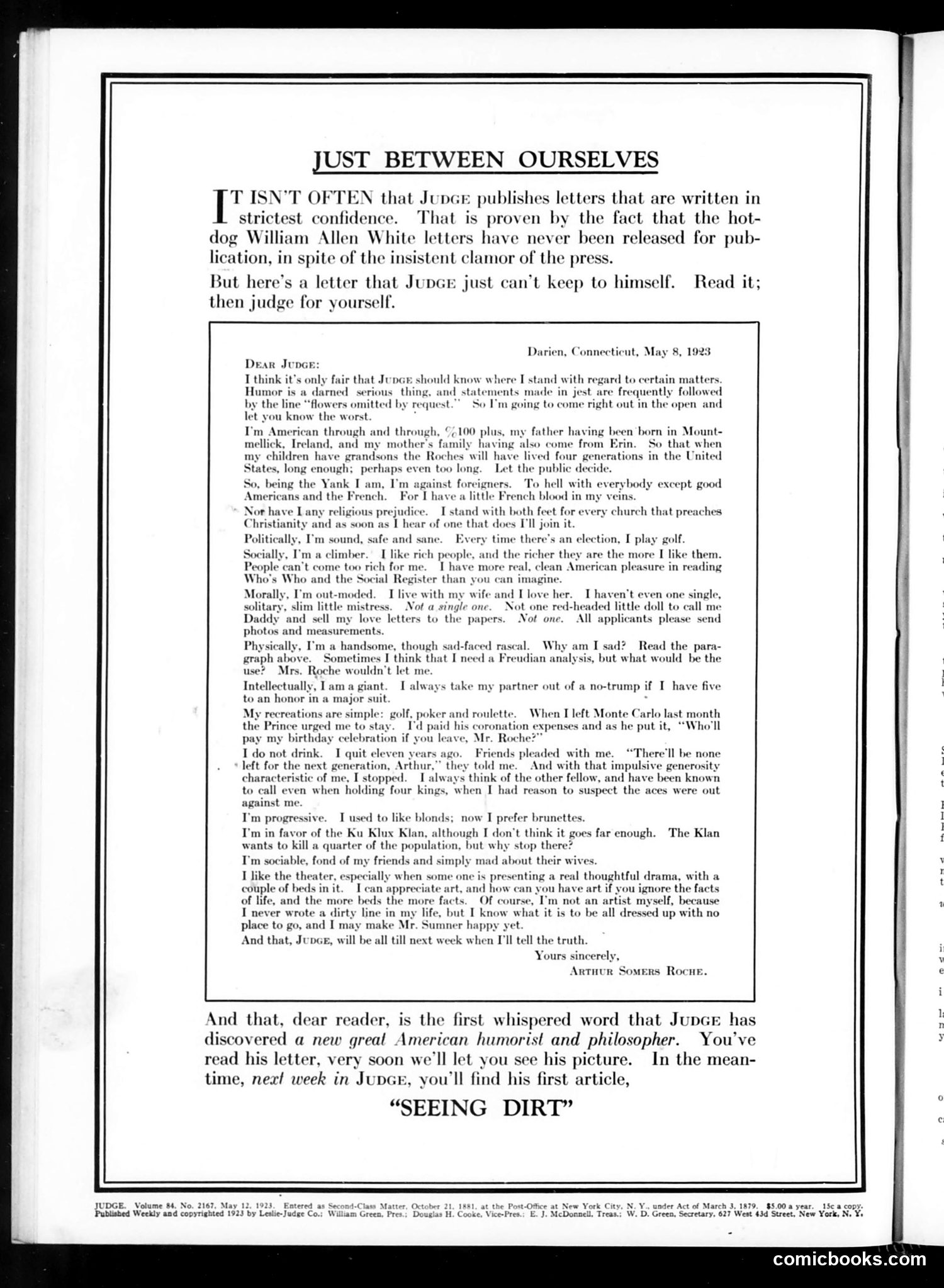 Judge — May 12, 1923 — page 2 of 36