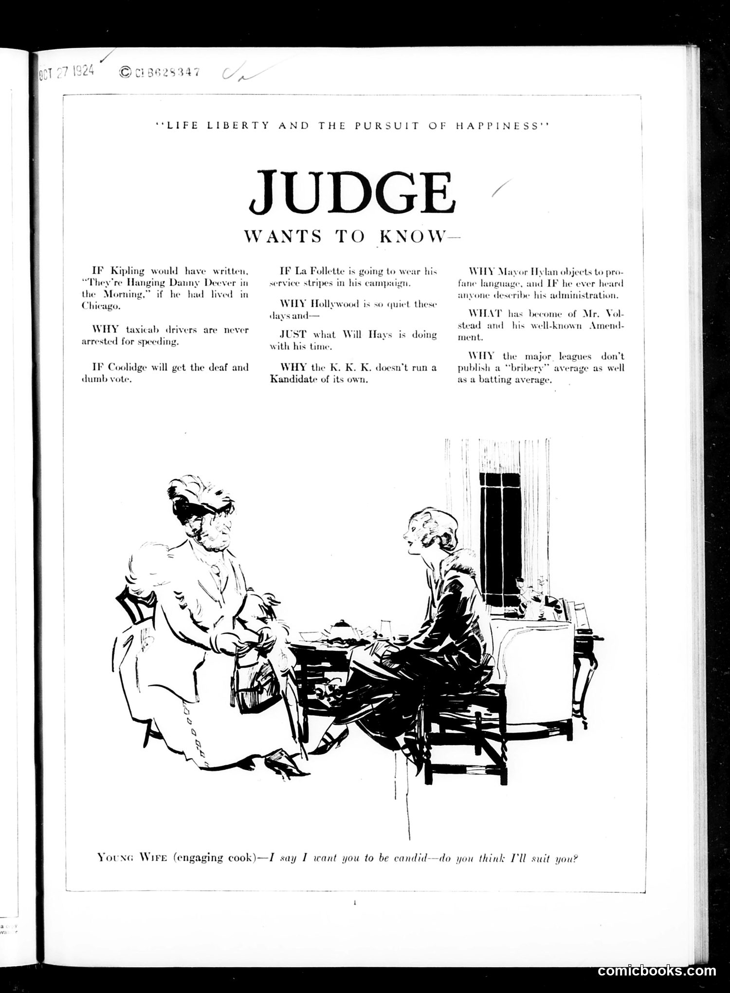 Judge — October 18, 1924 — page 3 of 36